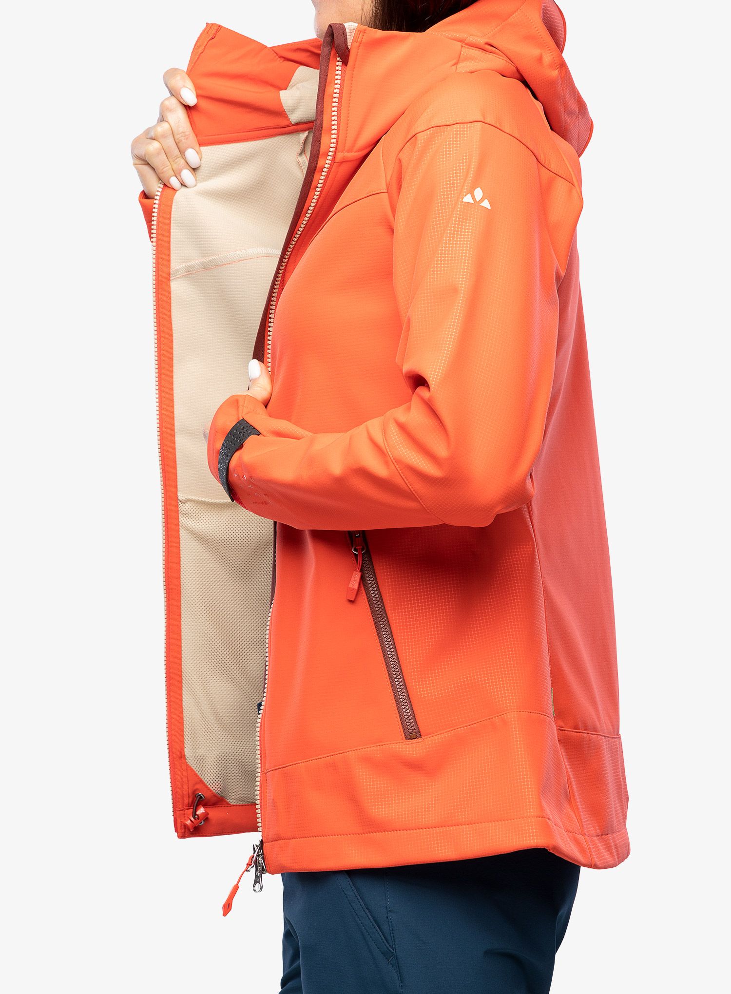Ženska jakna Vaude All Year Elope Softshell Jacket - flame