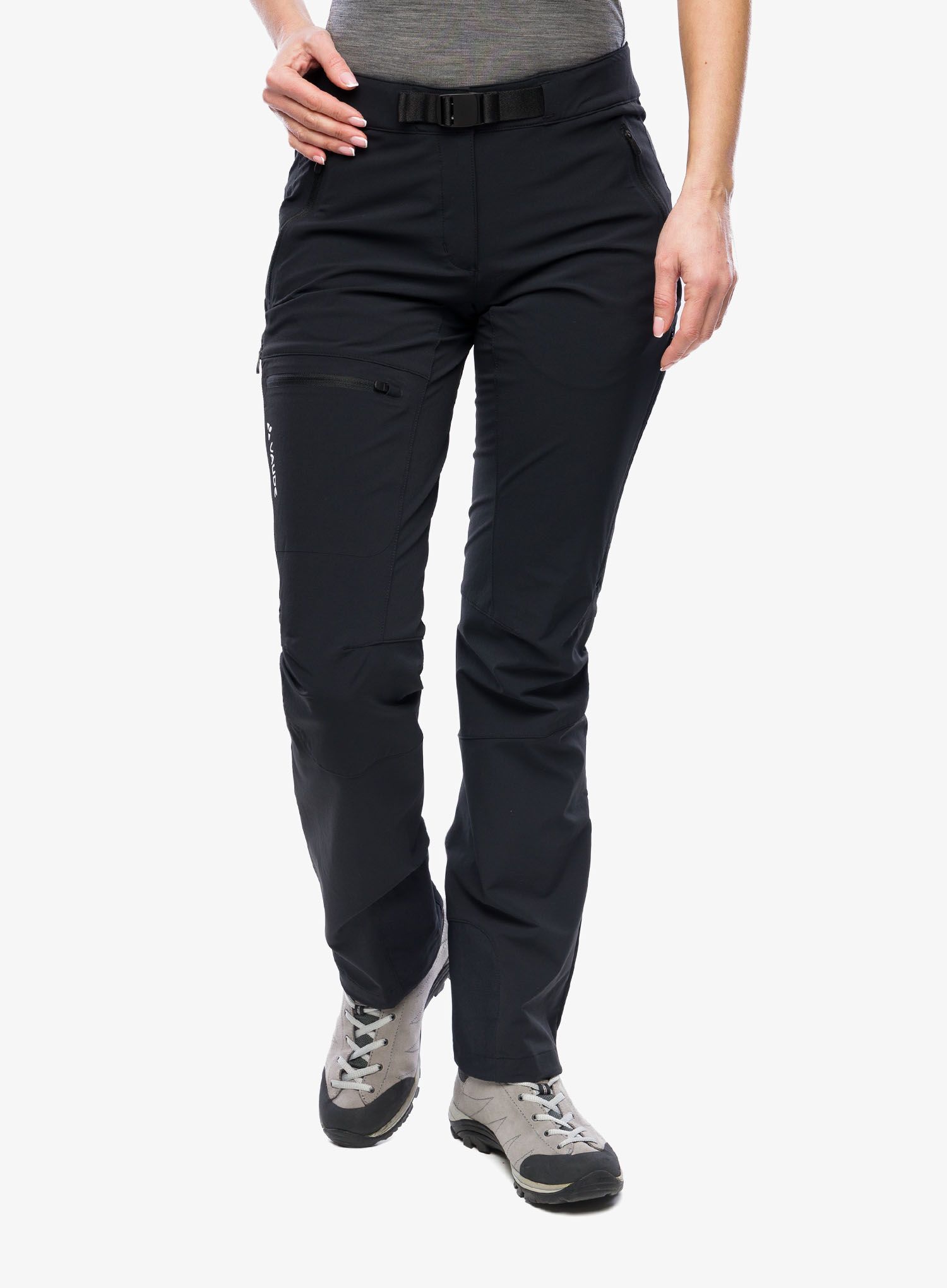 Ženske softshell hlače Vaude Badile Pants II - black/black