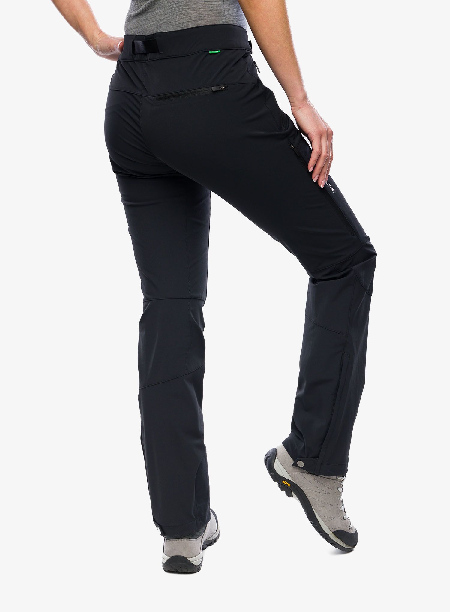 Ženske softshell hlače Vaude Badile Pants II - black/black