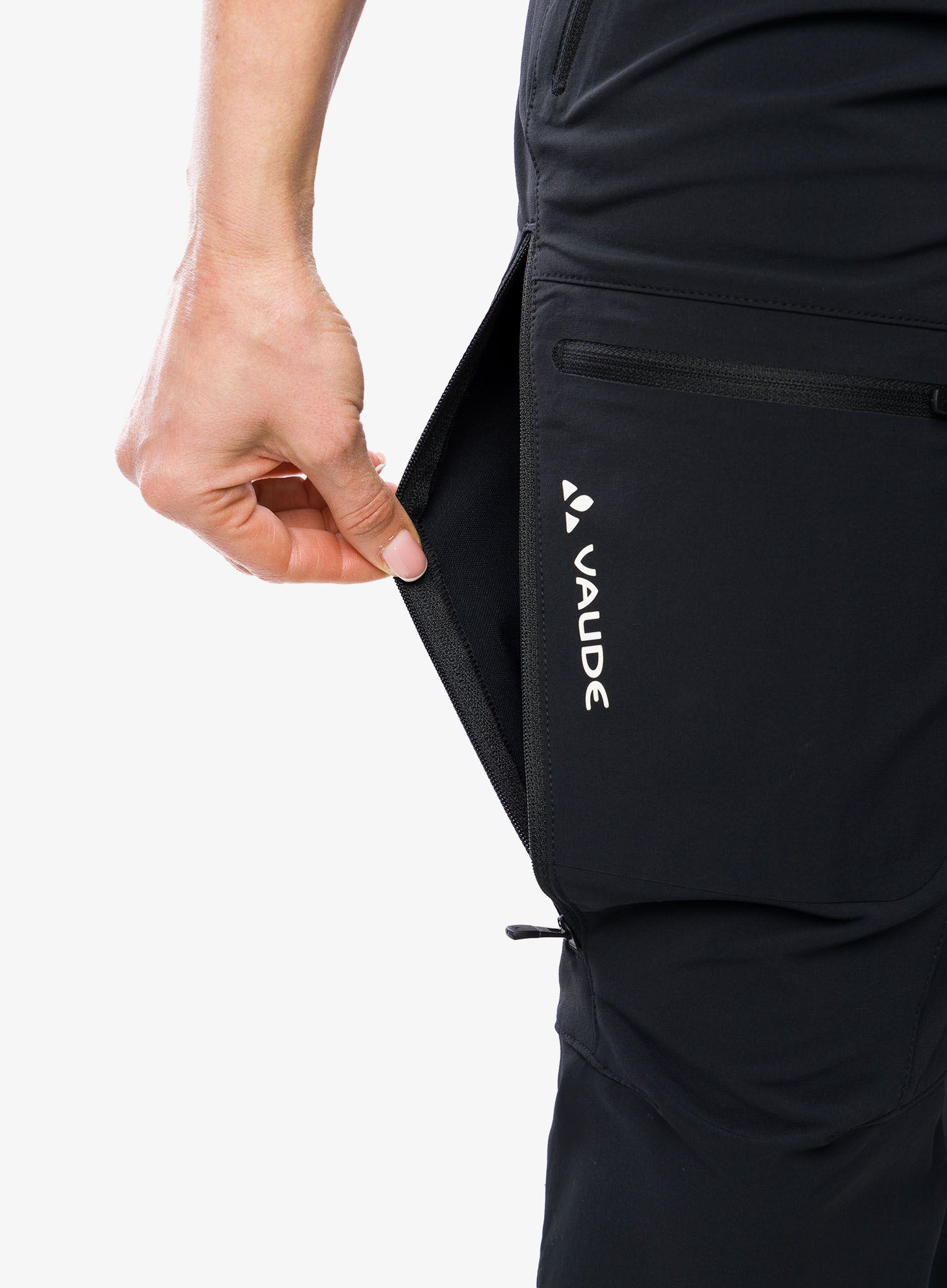 Ženske softshell hlače Vaude Badile Pants II - black/black