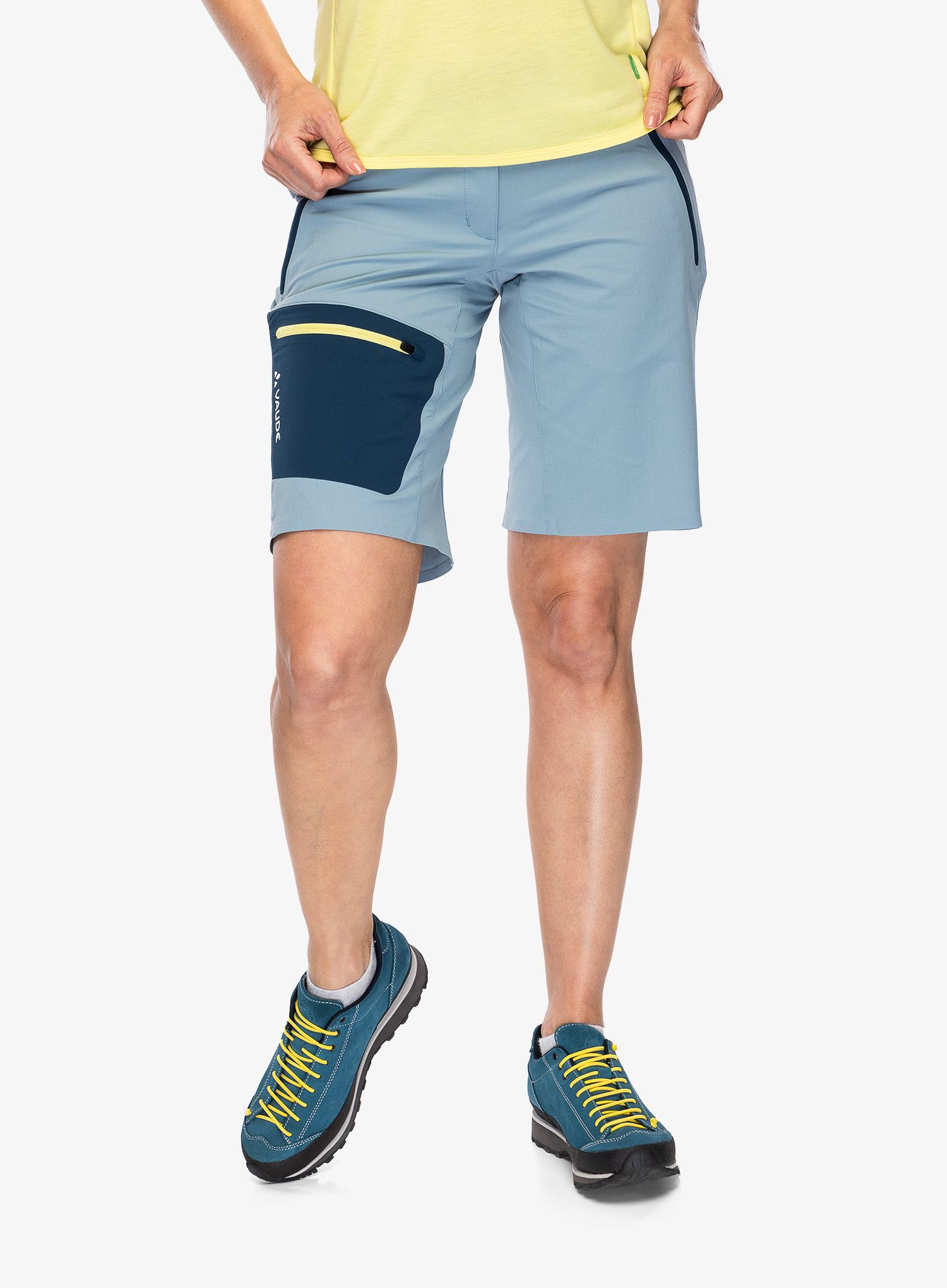 Ženske pohodniške kratke hlače Vaude Badile Shorts - nordic blue