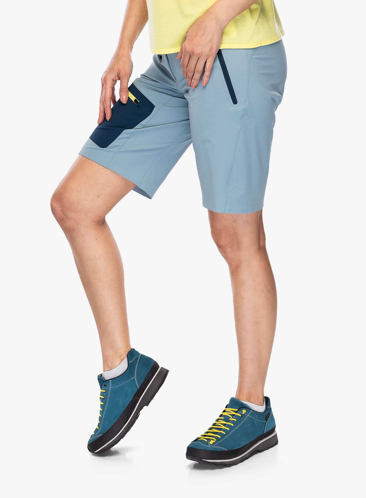 Ženske pohodniške kratke hlače Vaude Badile Shorts - nordic blue