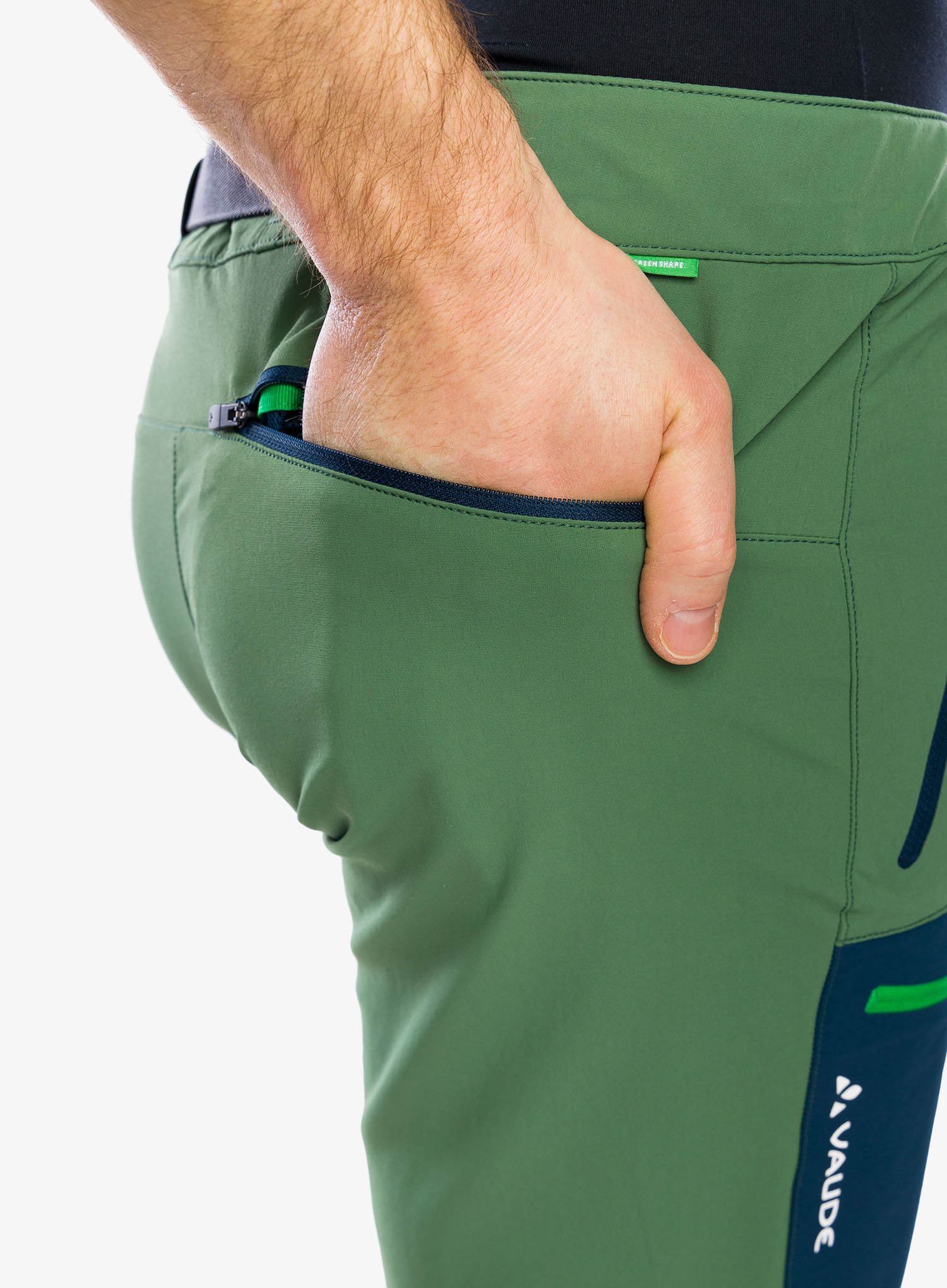 Pohodniške kratke hlače Vaude Badile Shorts - woodland/dark sea