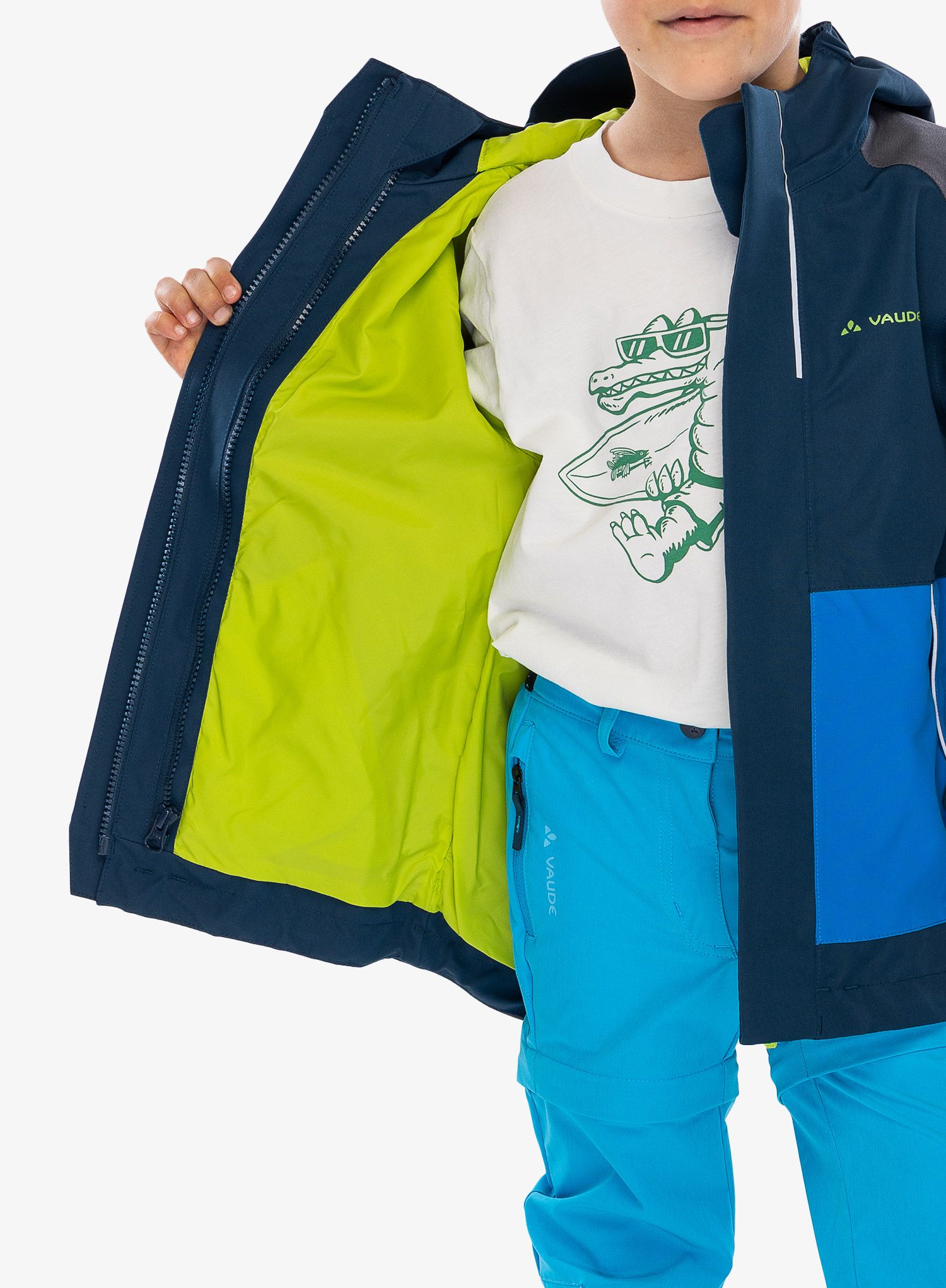 Otroška jakna Vaude Caprea 2L Jacket - dark sea/green