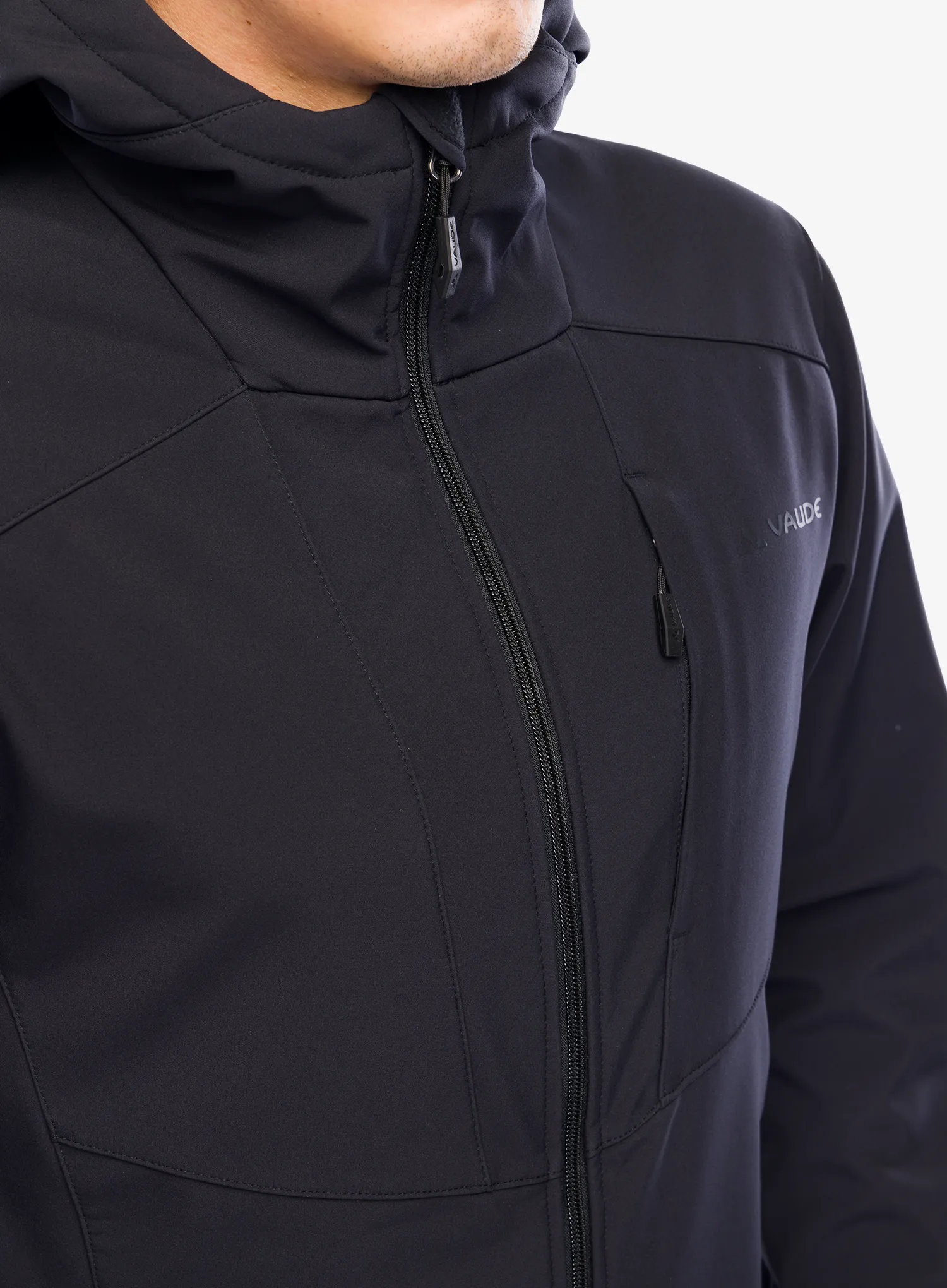 Softshell jakna Vaude Cyclone Hooded Jacket - black