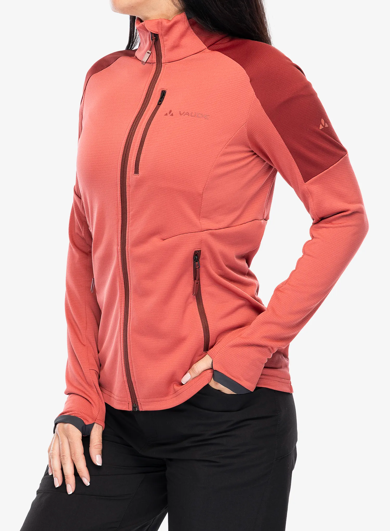 Ženski flis Vaude Elope Fleece Jacket II - brick