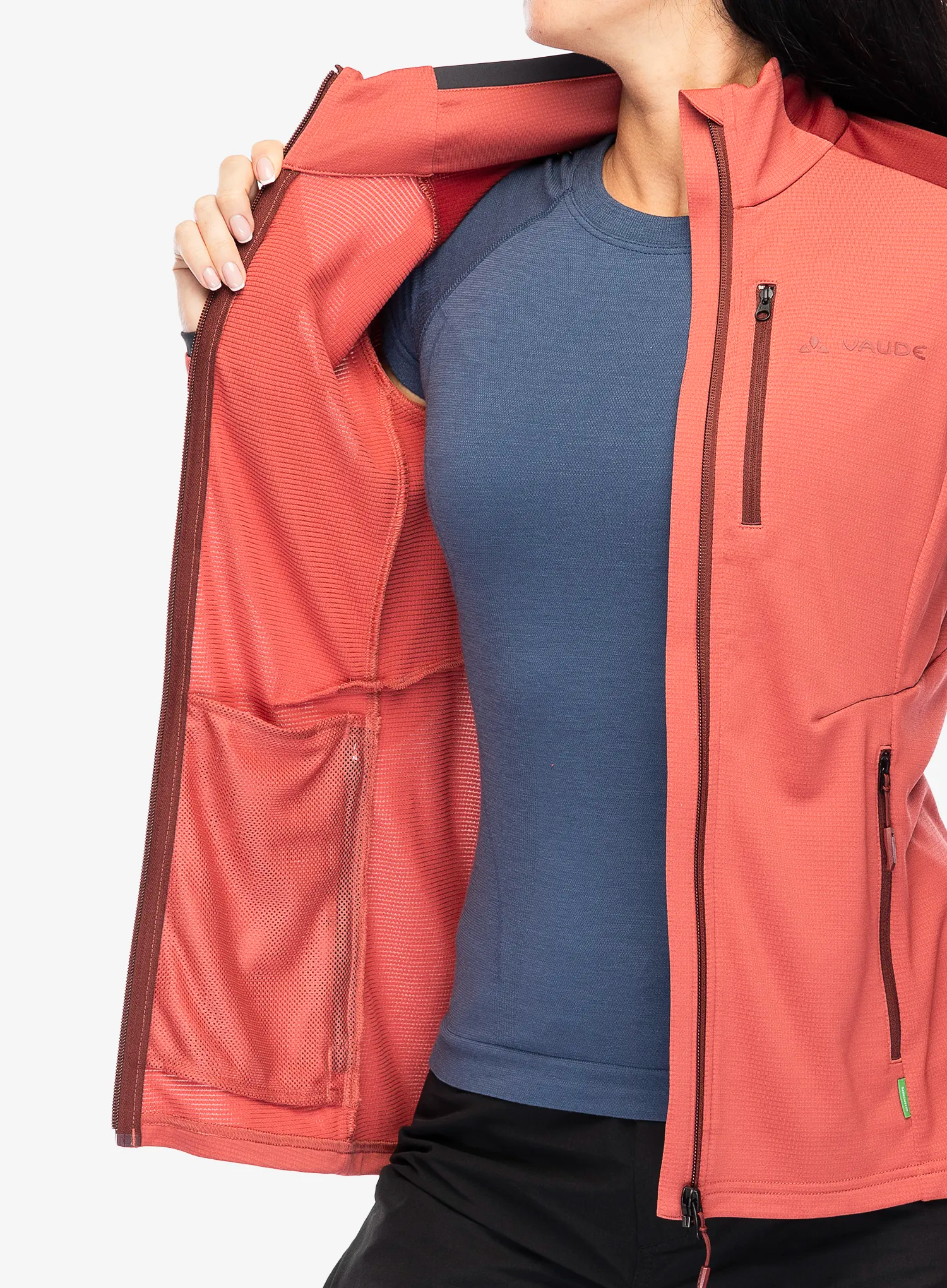 Ženski flis Vaude Elope Fleece Jacket II - brick