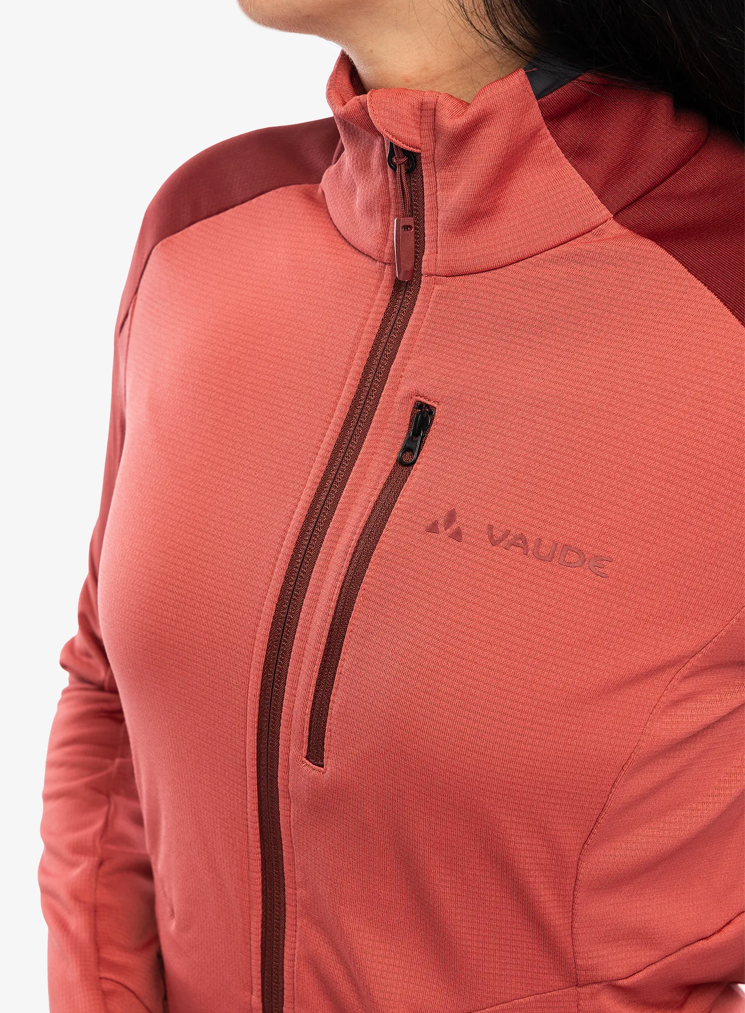 Ženski flis Vaude Elope Fleece Jacket II - brick