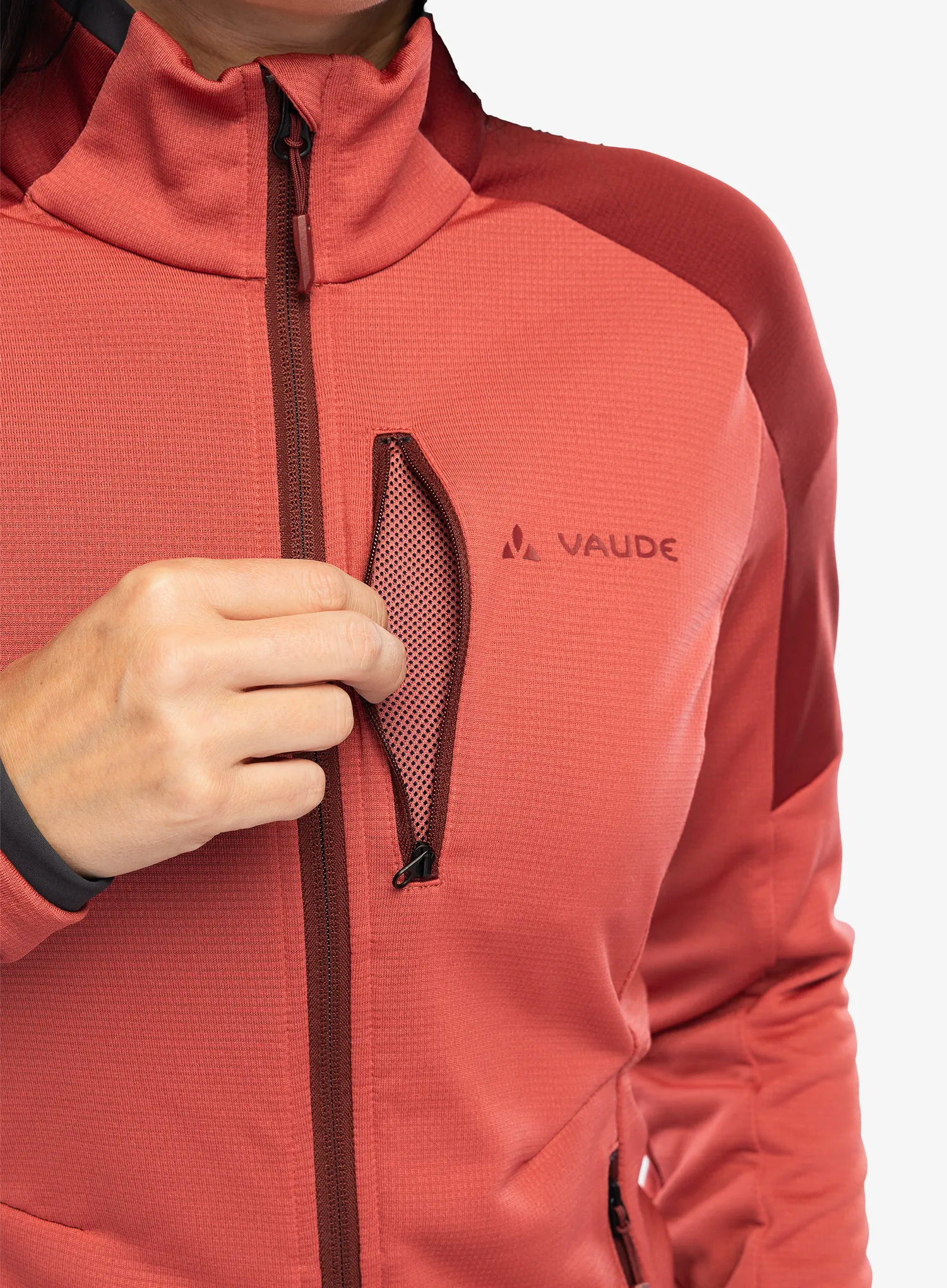 Ženski flis Vaude Elope Fleece Jacket II - brick