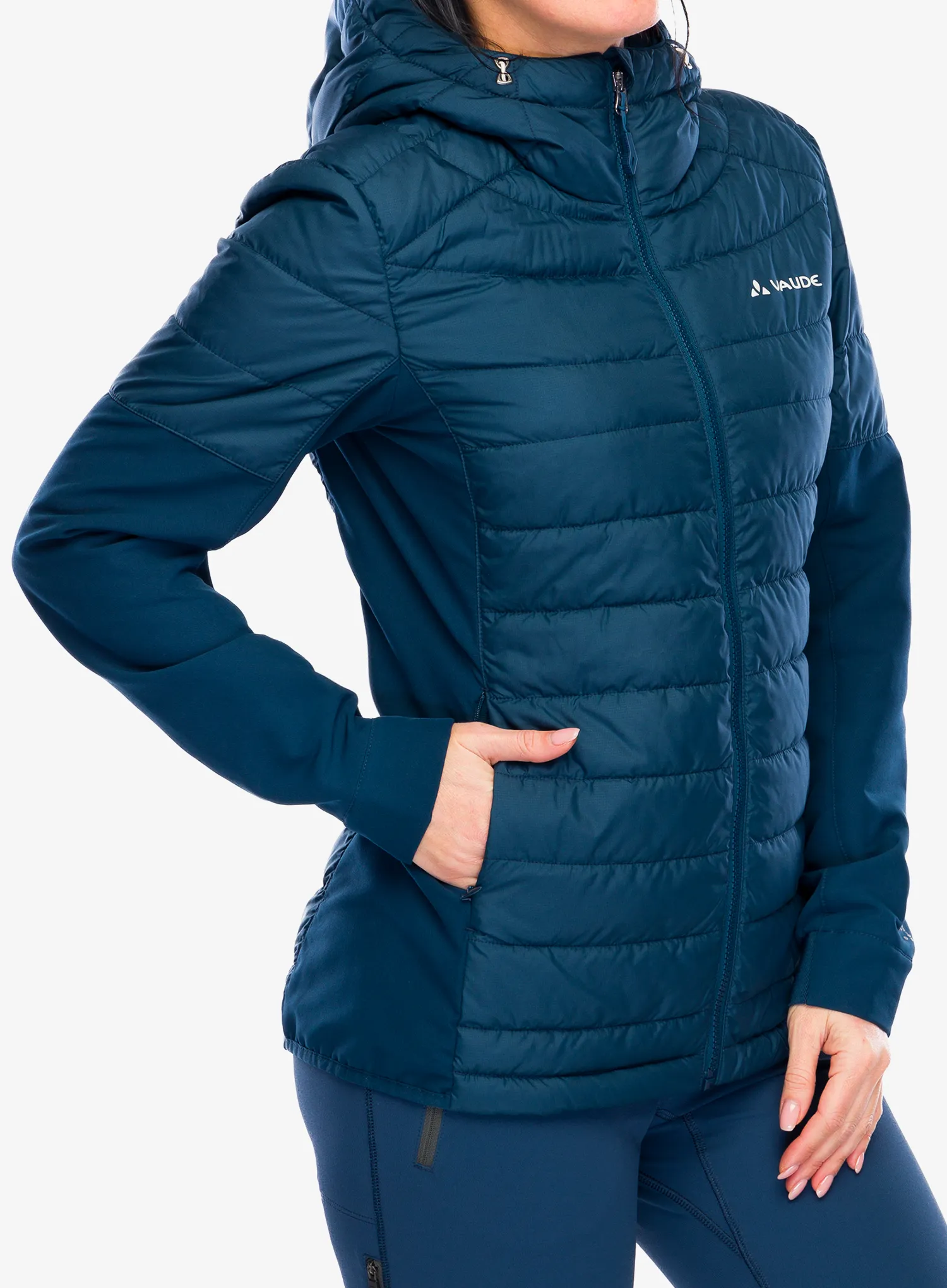 Ženska hibridna jakna Vaude Elope Hybrid Jacket - dark sea