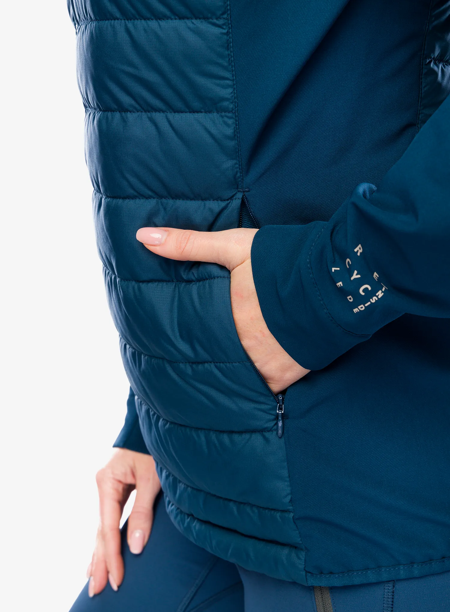 Ženska hibridna jakna Vaude Elope Hybrid Jacket - dark sea