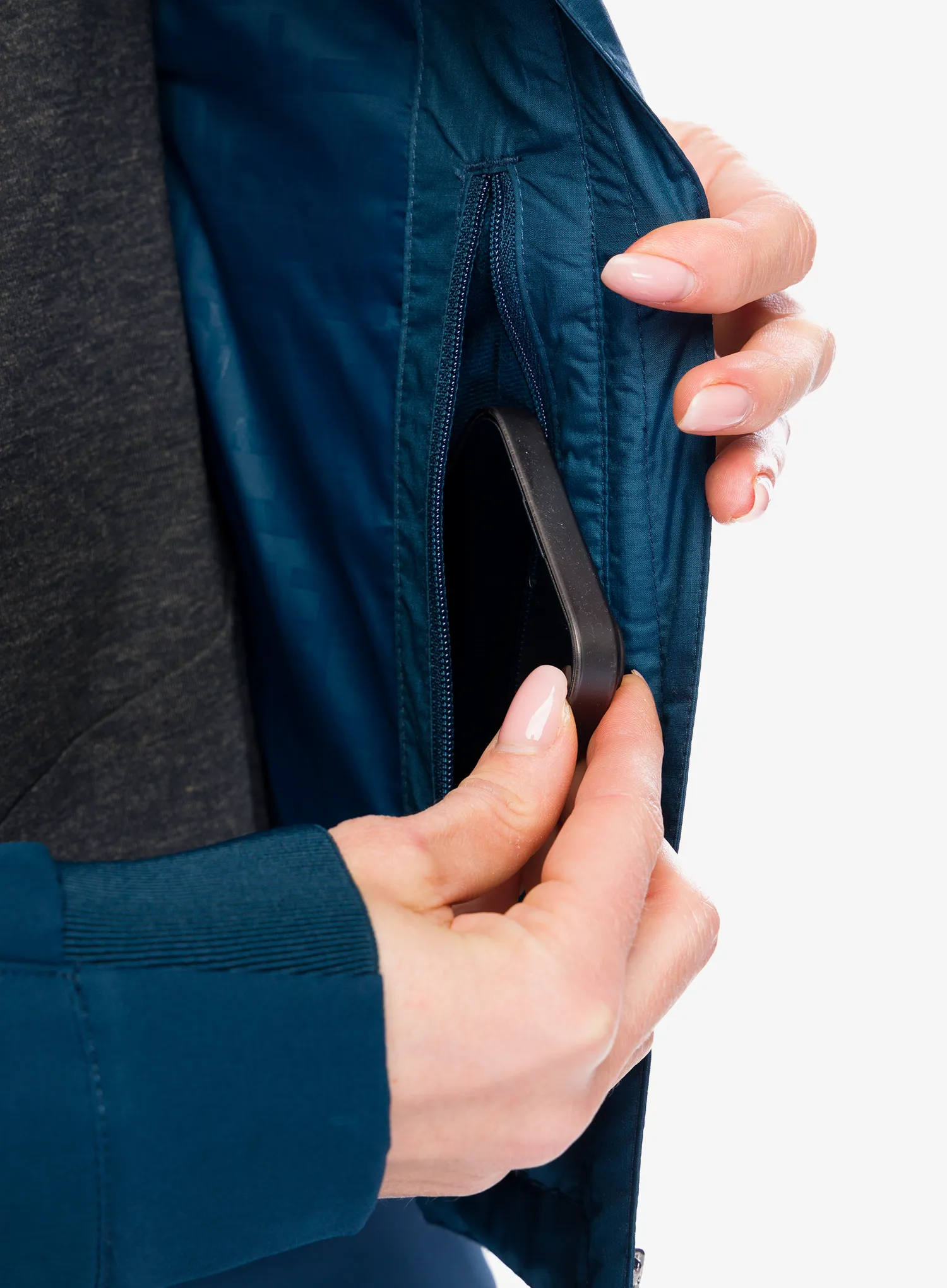 Ženska hibridna jakna Vaude Elope Hybrid Jacket - dark sea