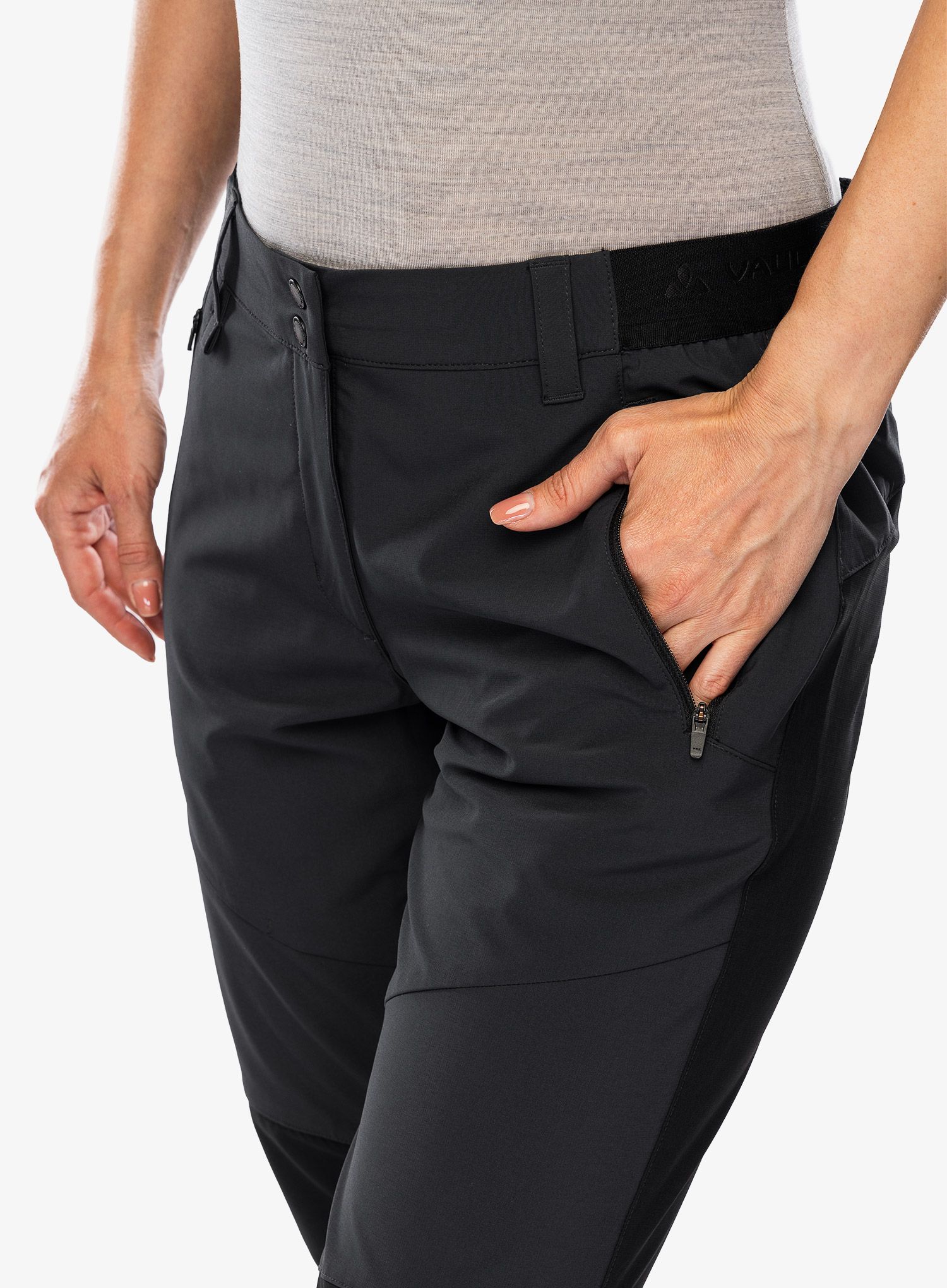 Ženske pohodniške hlače Vaude Elope Pants - phantom black