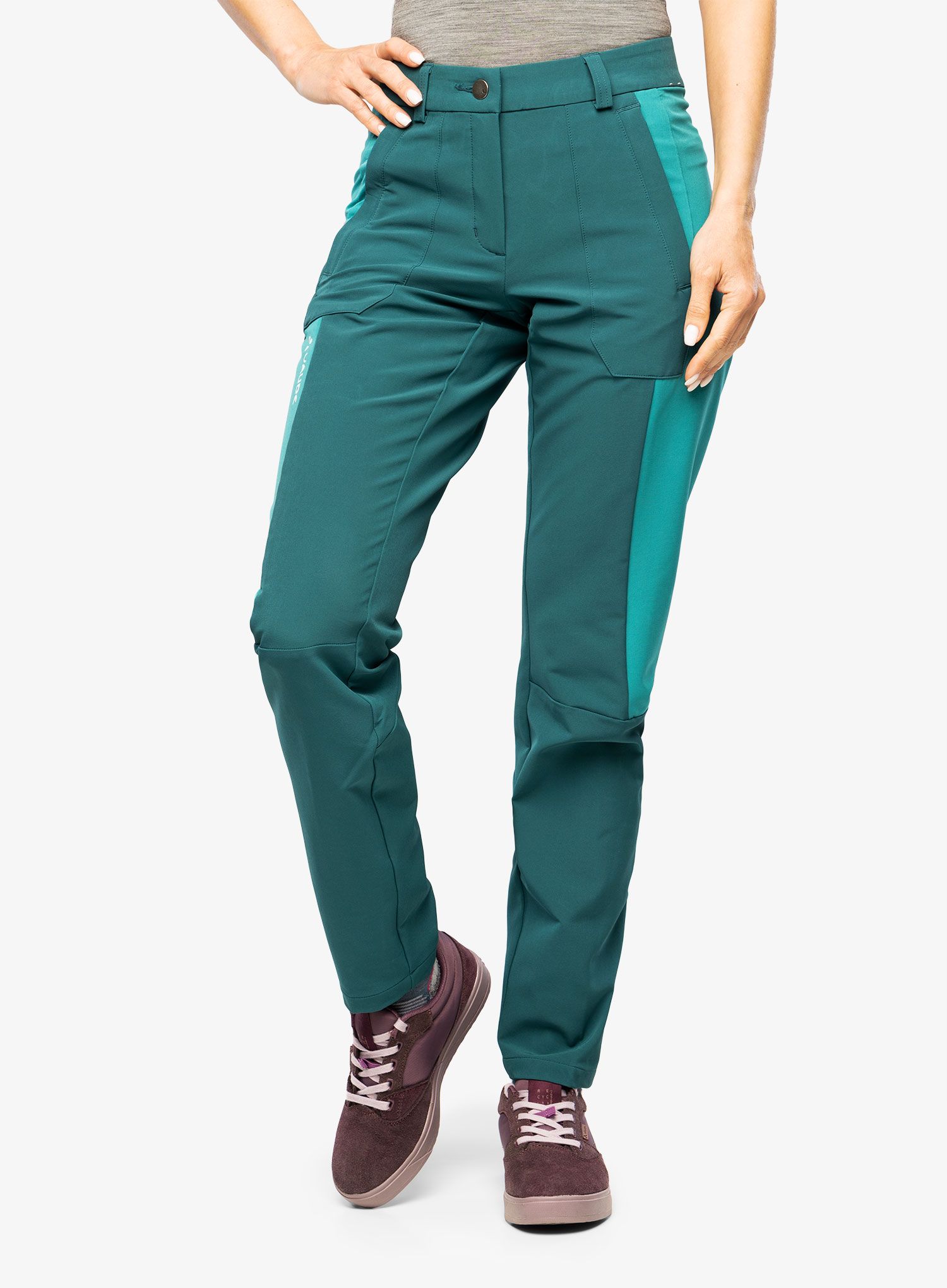 Ženske pohodniške hlače Vaude Elope Slim Fit Pants - mallard green