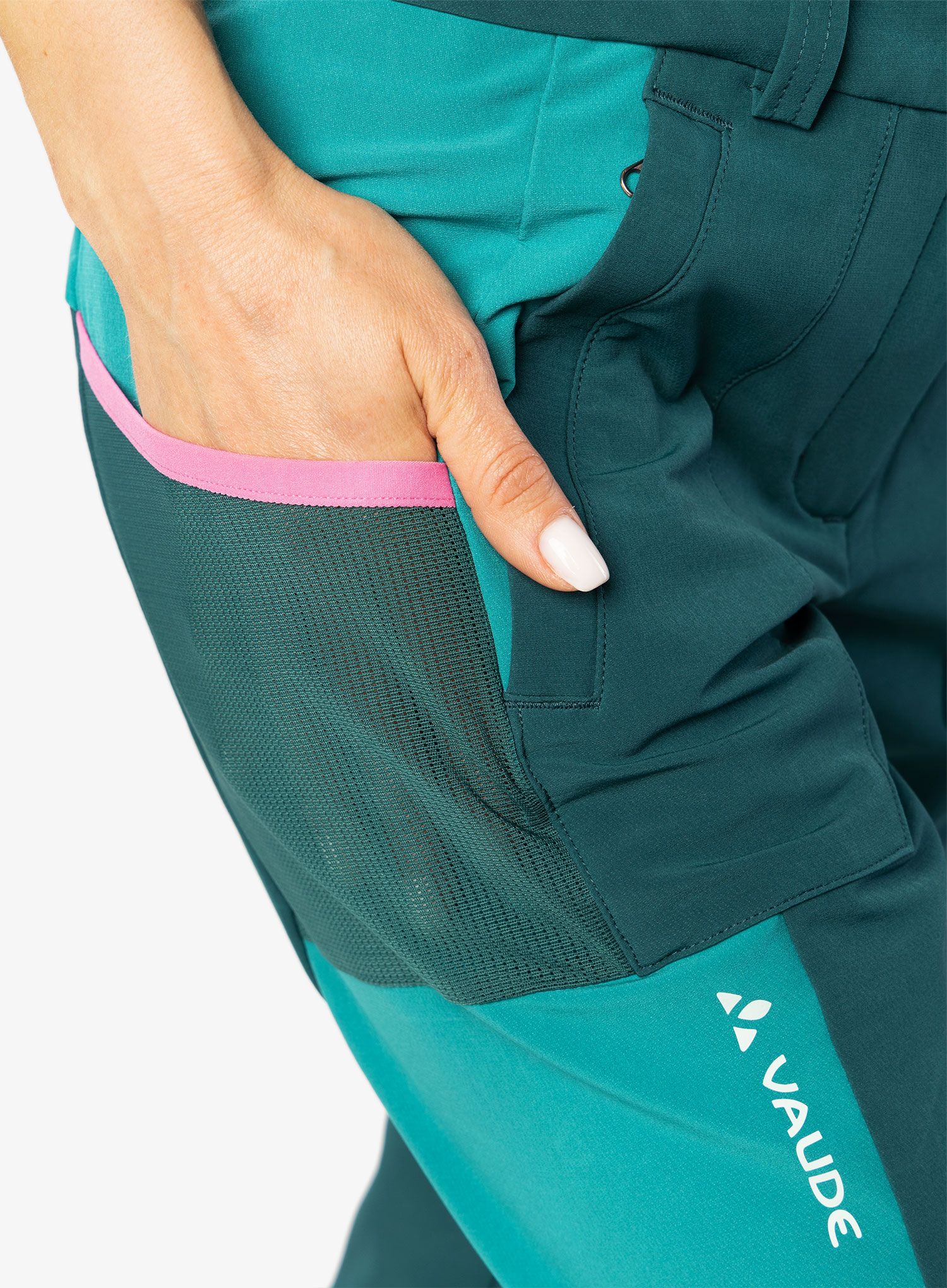 Ženske pohodniške hlače Vaude Elope Slim Fit Pants - mallard green