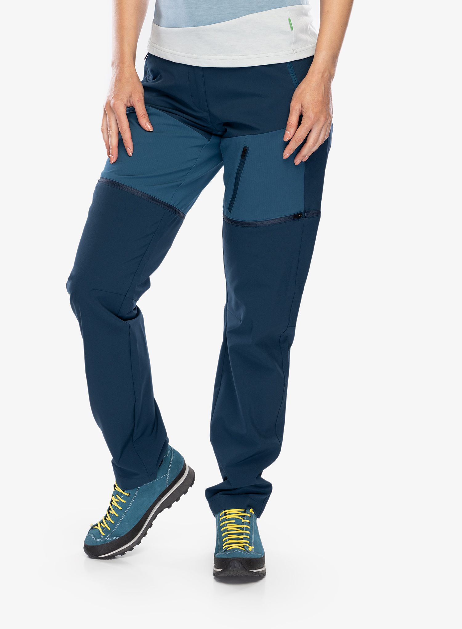 Ženske pohodniške hlače Vaude Elope ZO Pants - dark sea