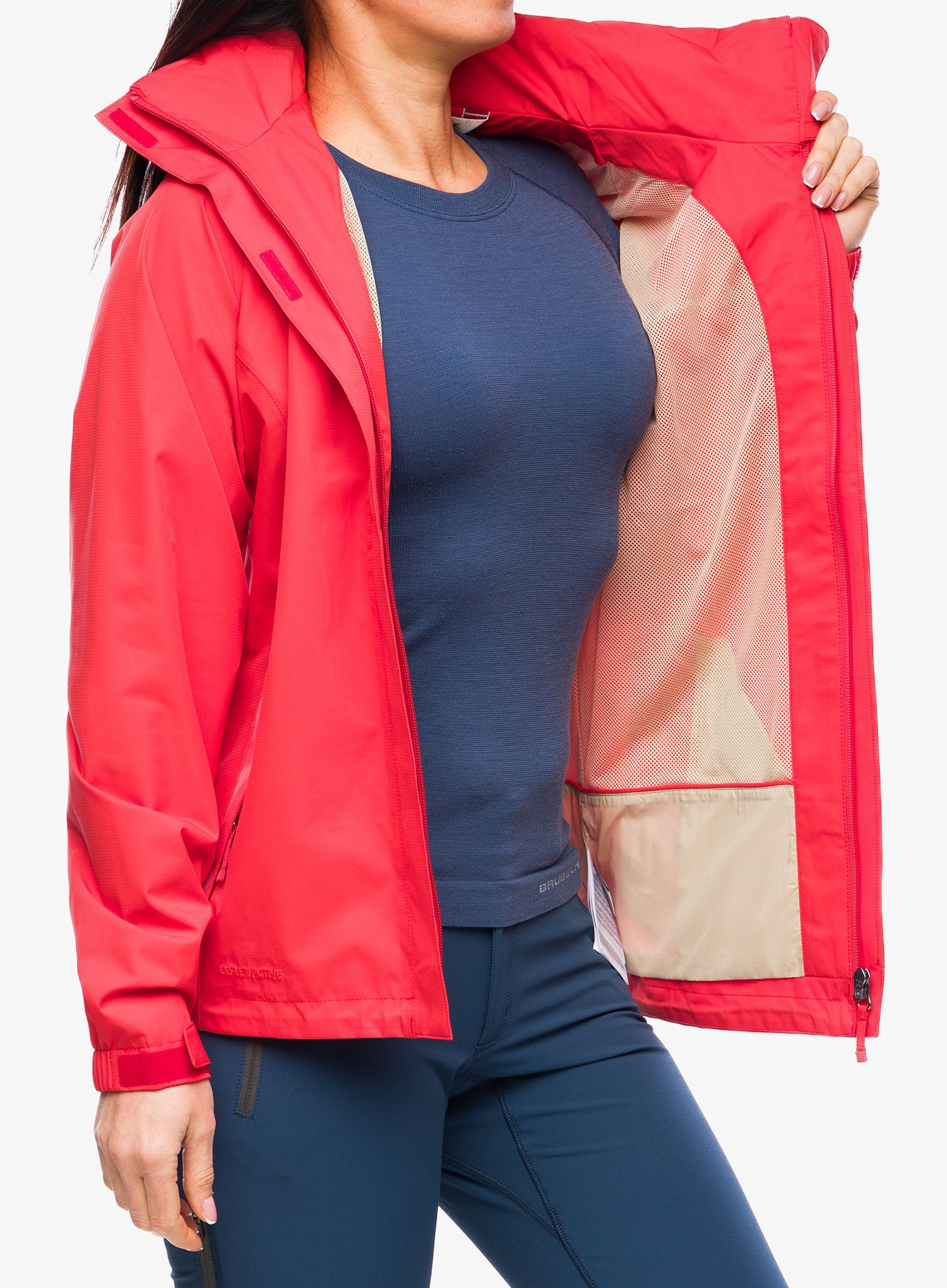 Ženska nepremočljiva jakna Vaude Escape Light Jacket - flame