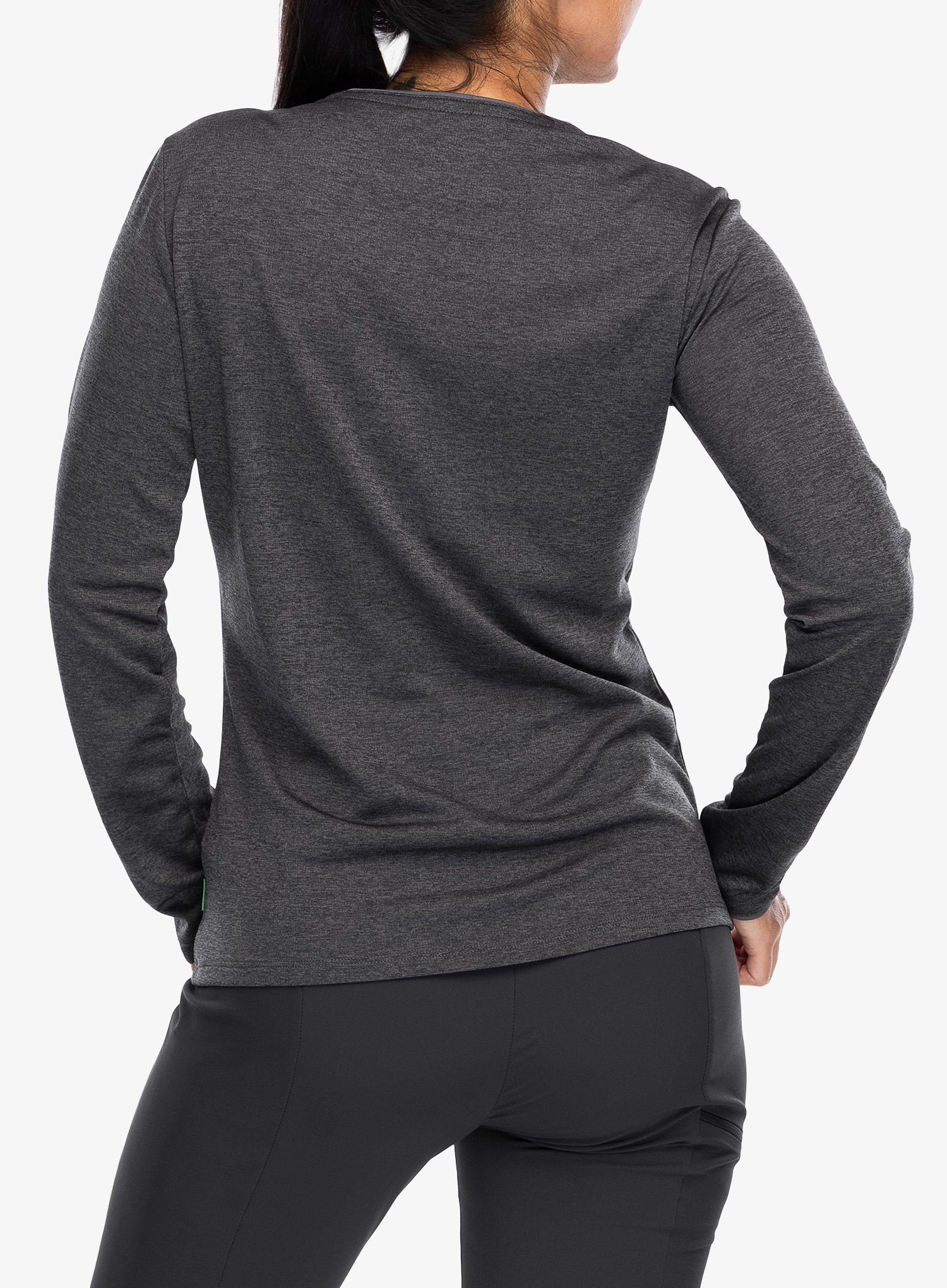Ženska termo flis jopa Vaude Essential LS T-Shirt - black