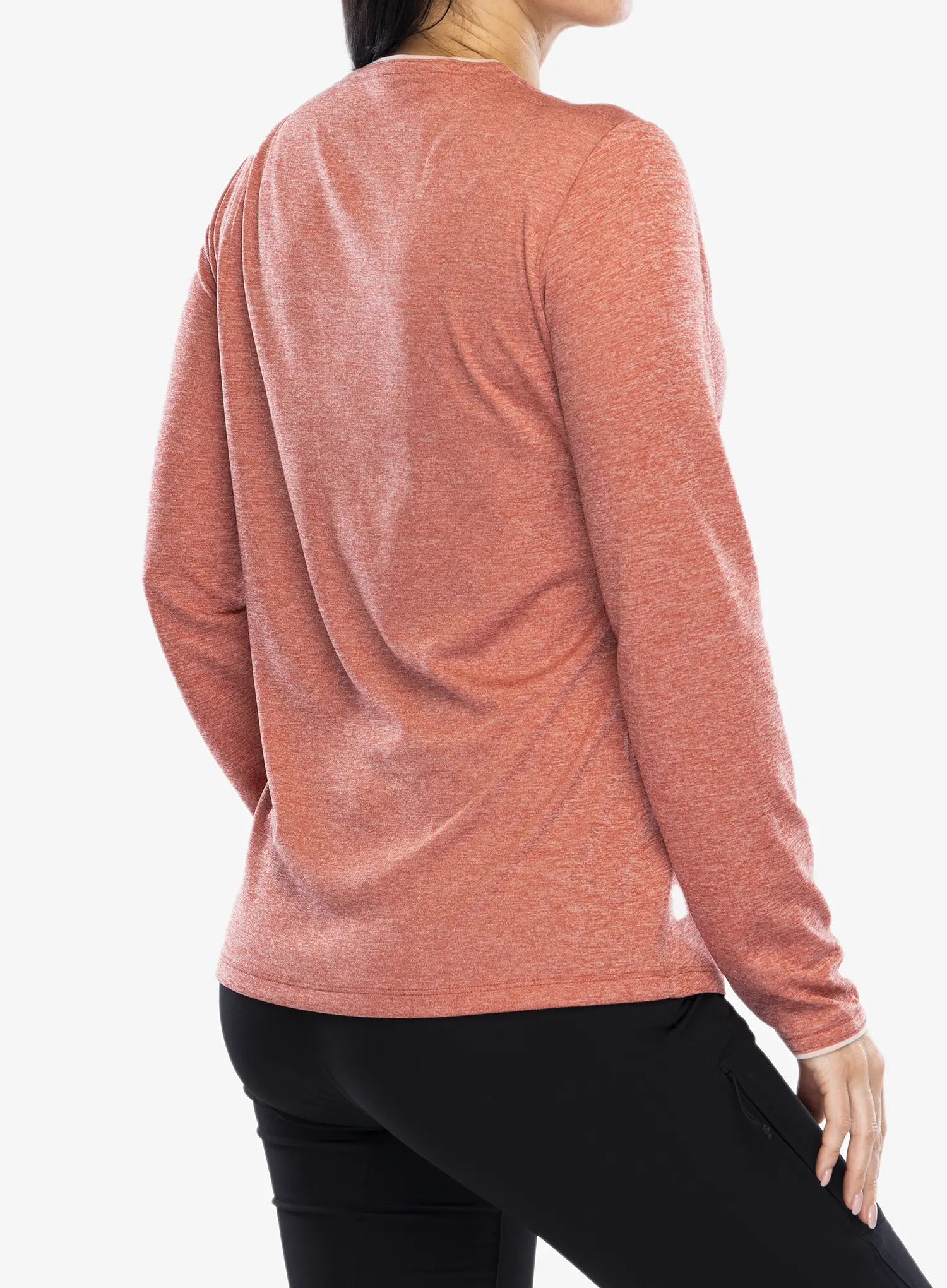 Ženska termo flis jopa Vaude Essential LS T-Shirt - brick