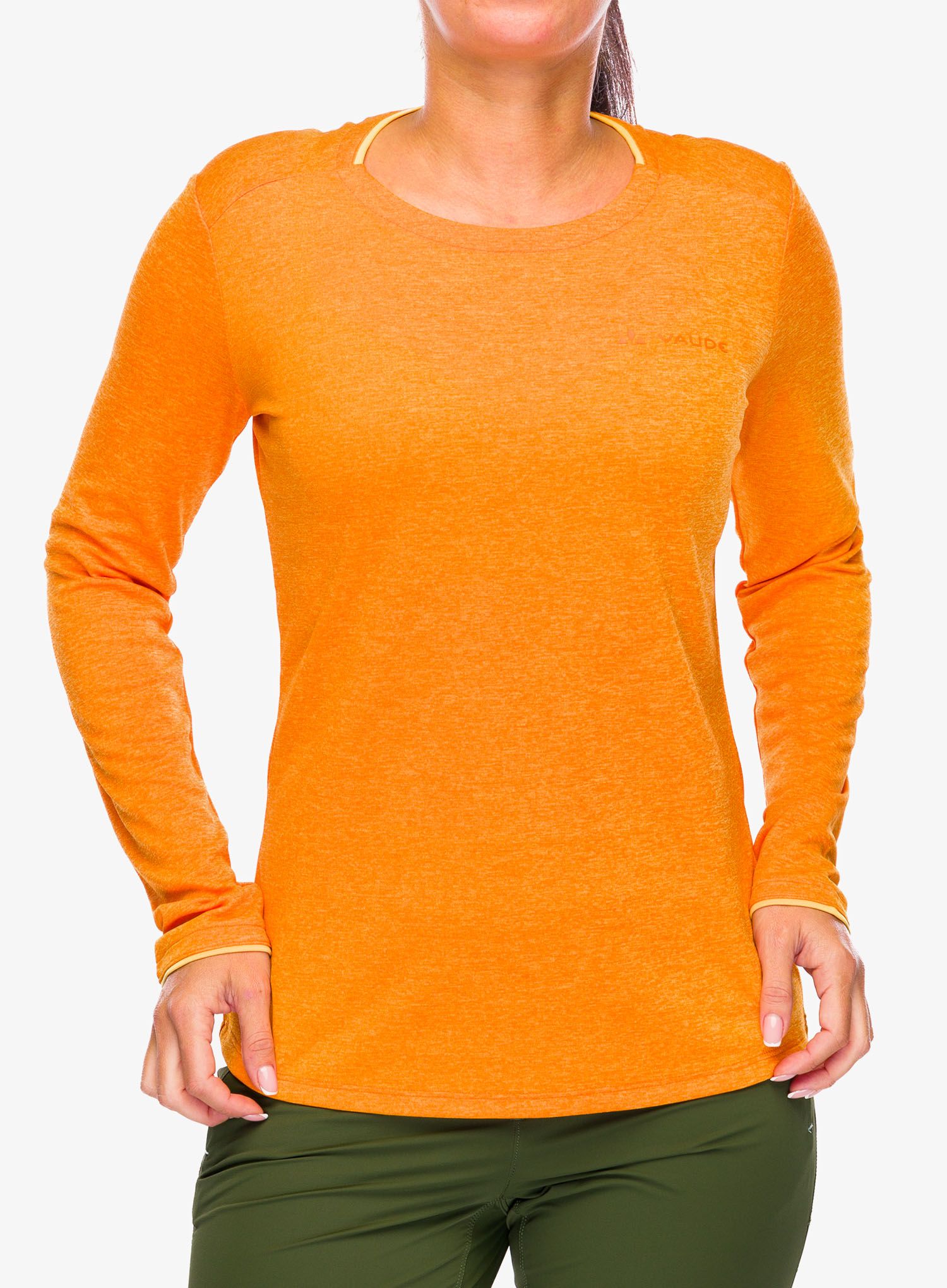 Ženska termo flis jopa Vaude Essential LS T-Shirt - kurkuma