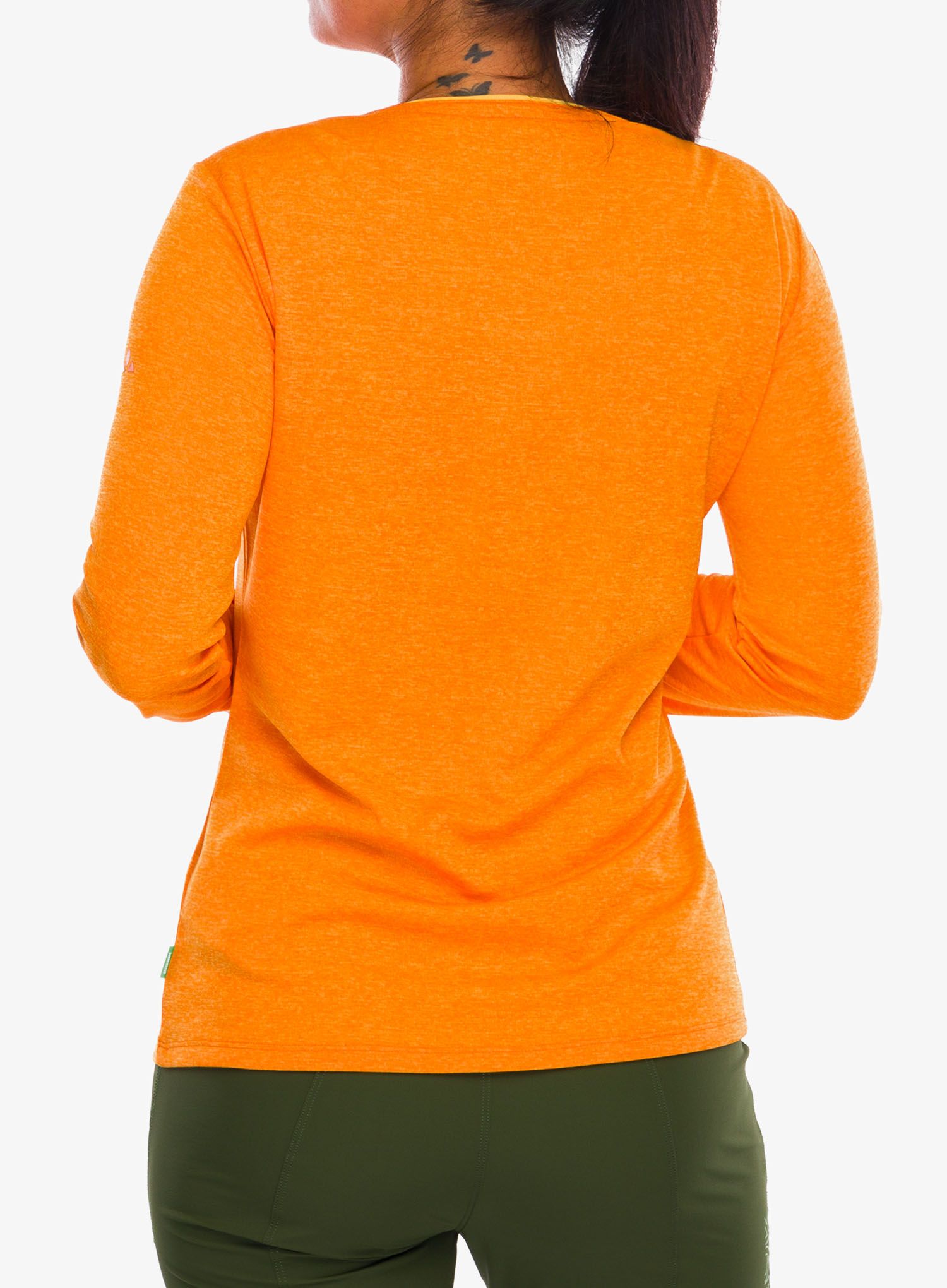 Ženska termo flis jopa Vaude Essential LS T-Shirt - kurkuma