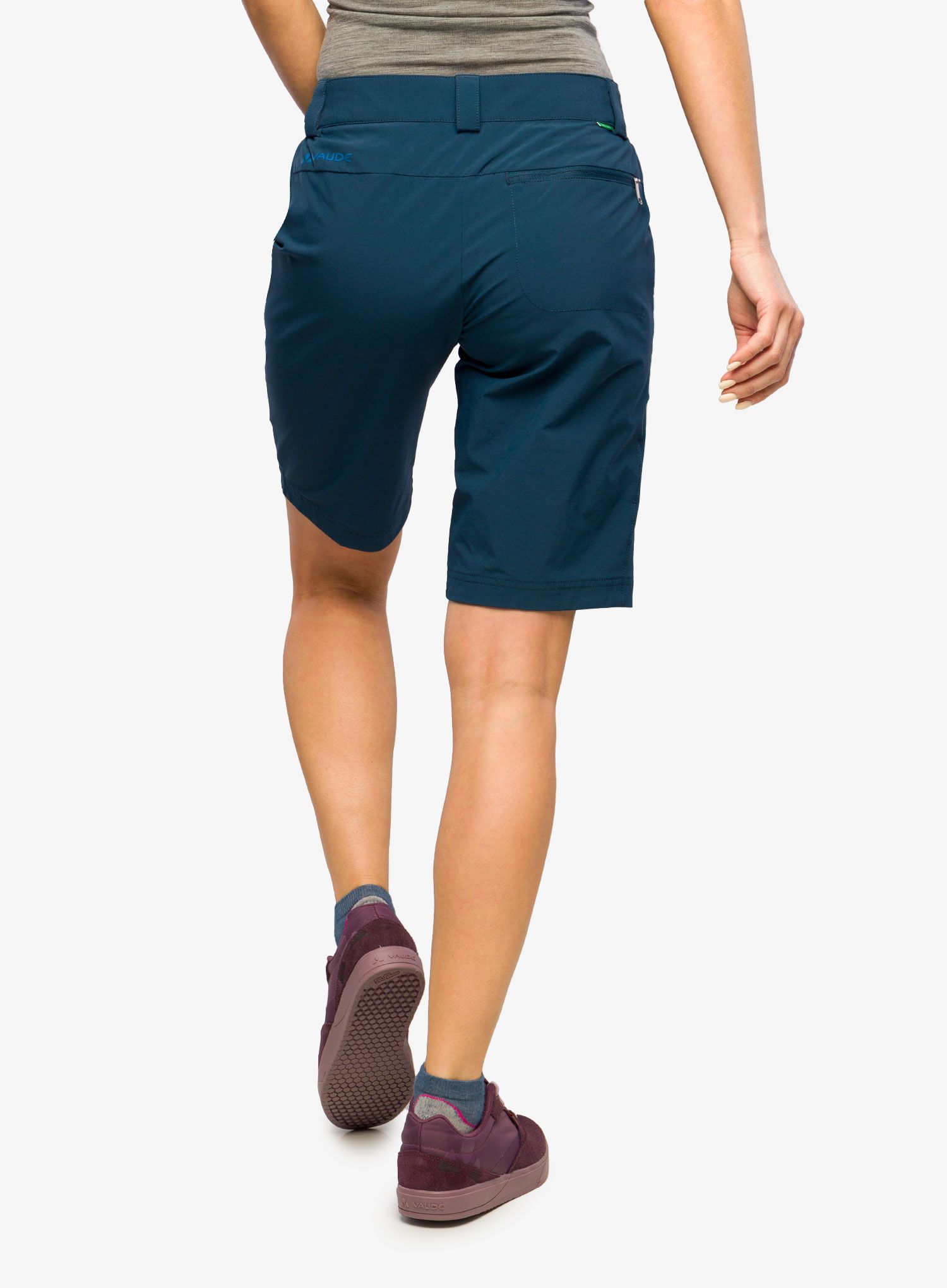 Ženske pohodniške kratke hlače Vaude Farley Stretch Shorts II - dark sea