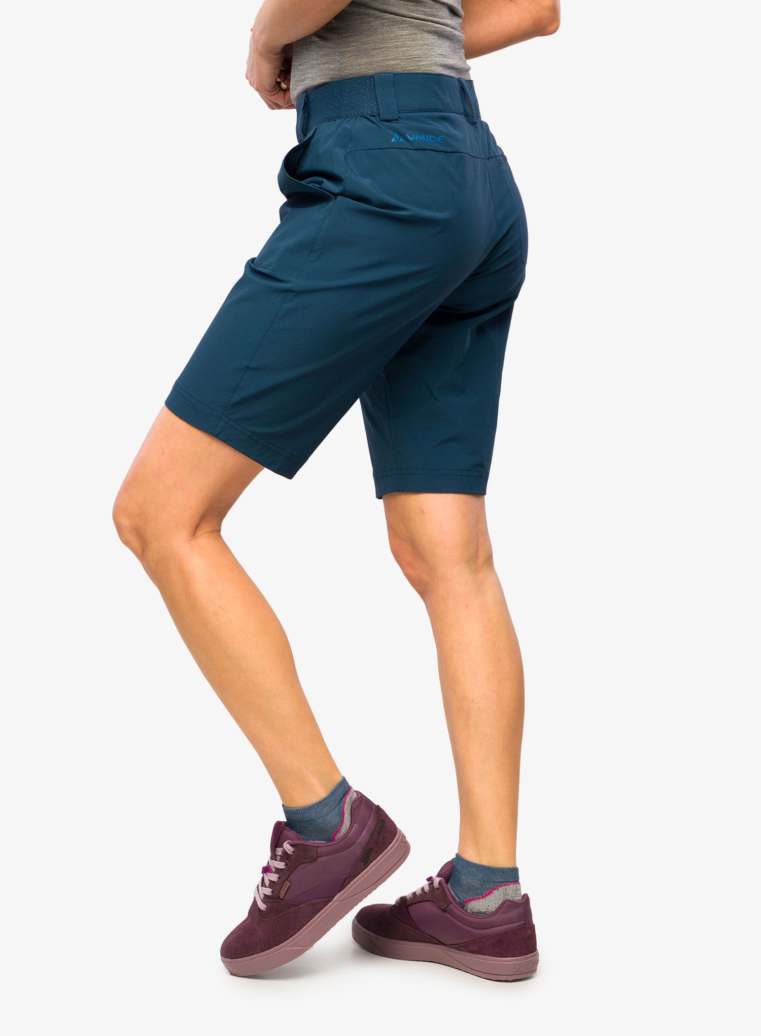 Ženske pohodniške kratke hlače Vaude Farley Stretch Shorts II - dark sea