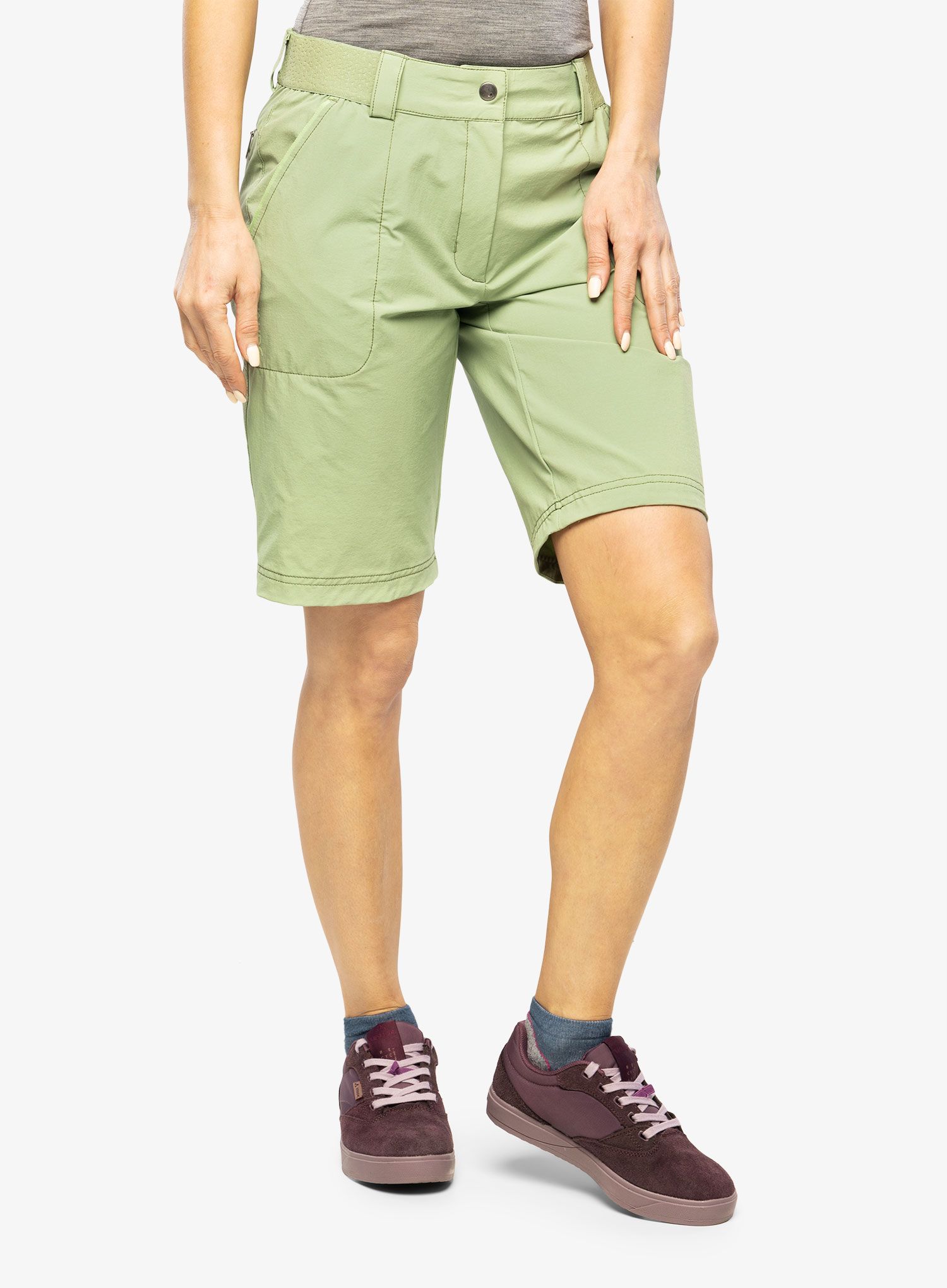 Ženske pohodniške kratke hlače Vaude Farley Stretch Shorts II - willow green