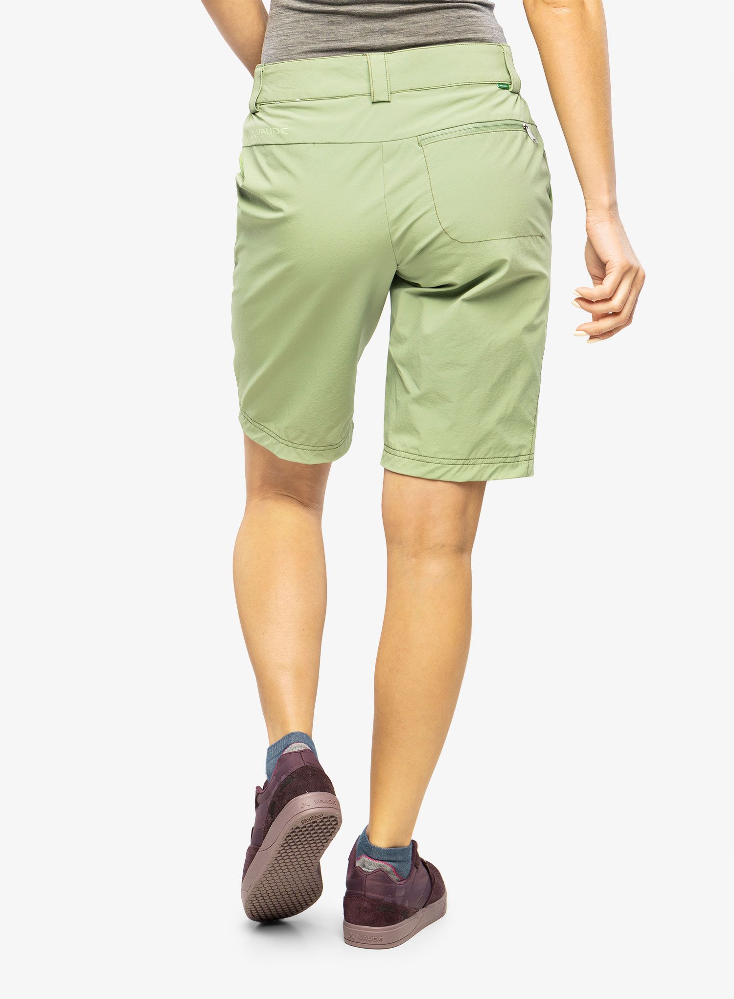 Ženske pohodniške kratke hlače Vaude Farley Stretch Shorts II - willow green