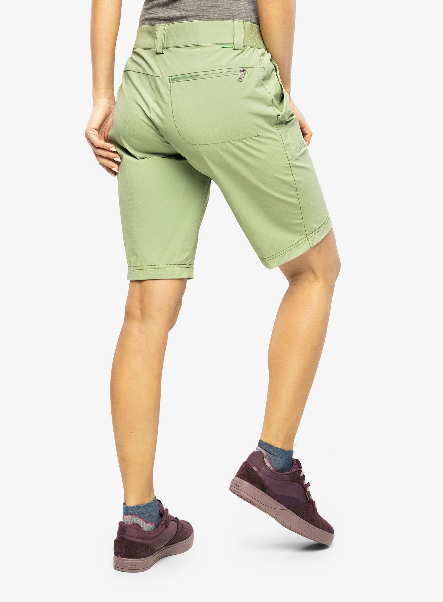 Ženske pohodniške kratke hlače Vaude Farley Stretch Shorts II - willow green