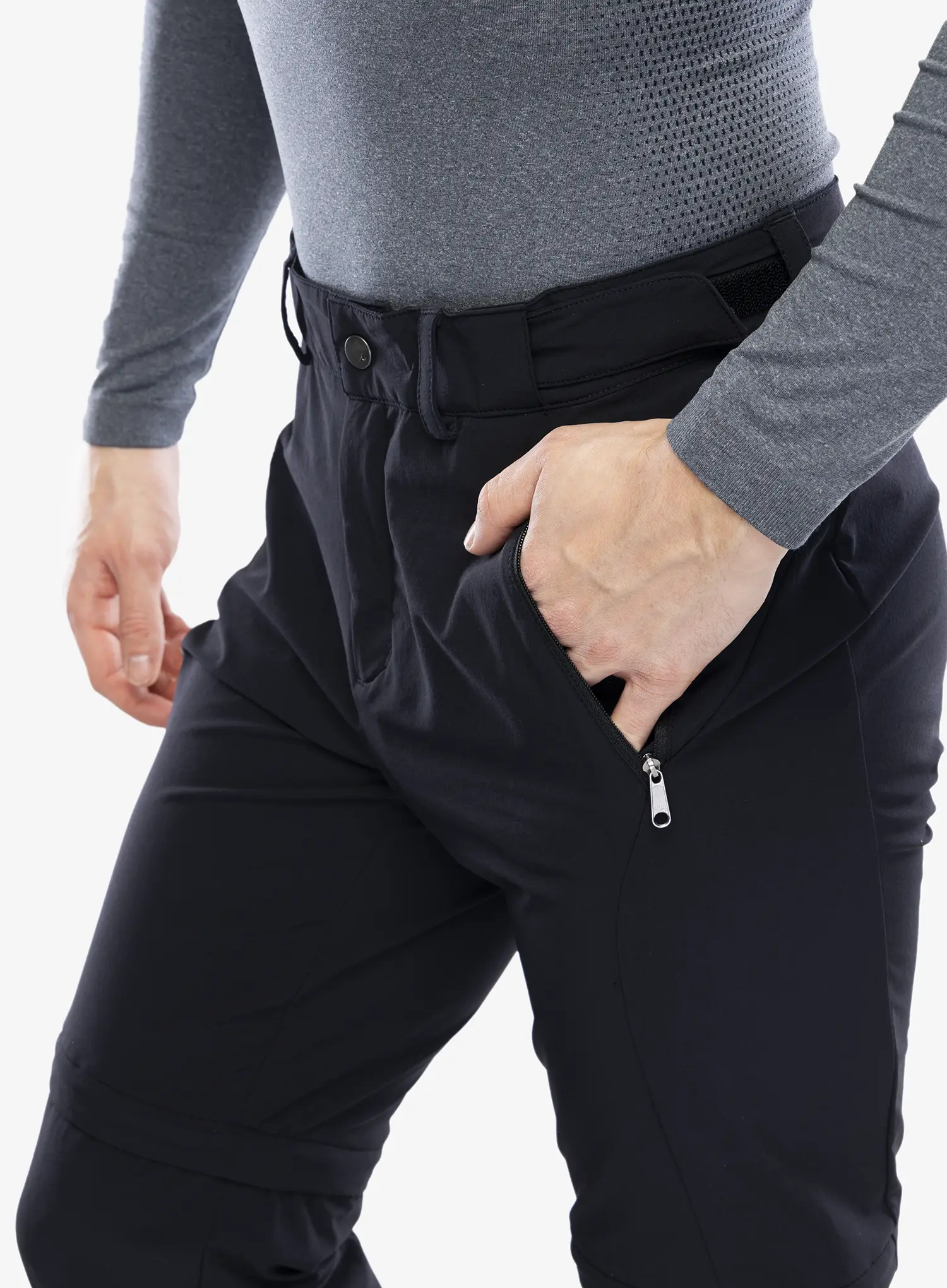 Hlače z odstranljivimi hlačnicami Vaude Farley Stretch T-Zip Pants III - black