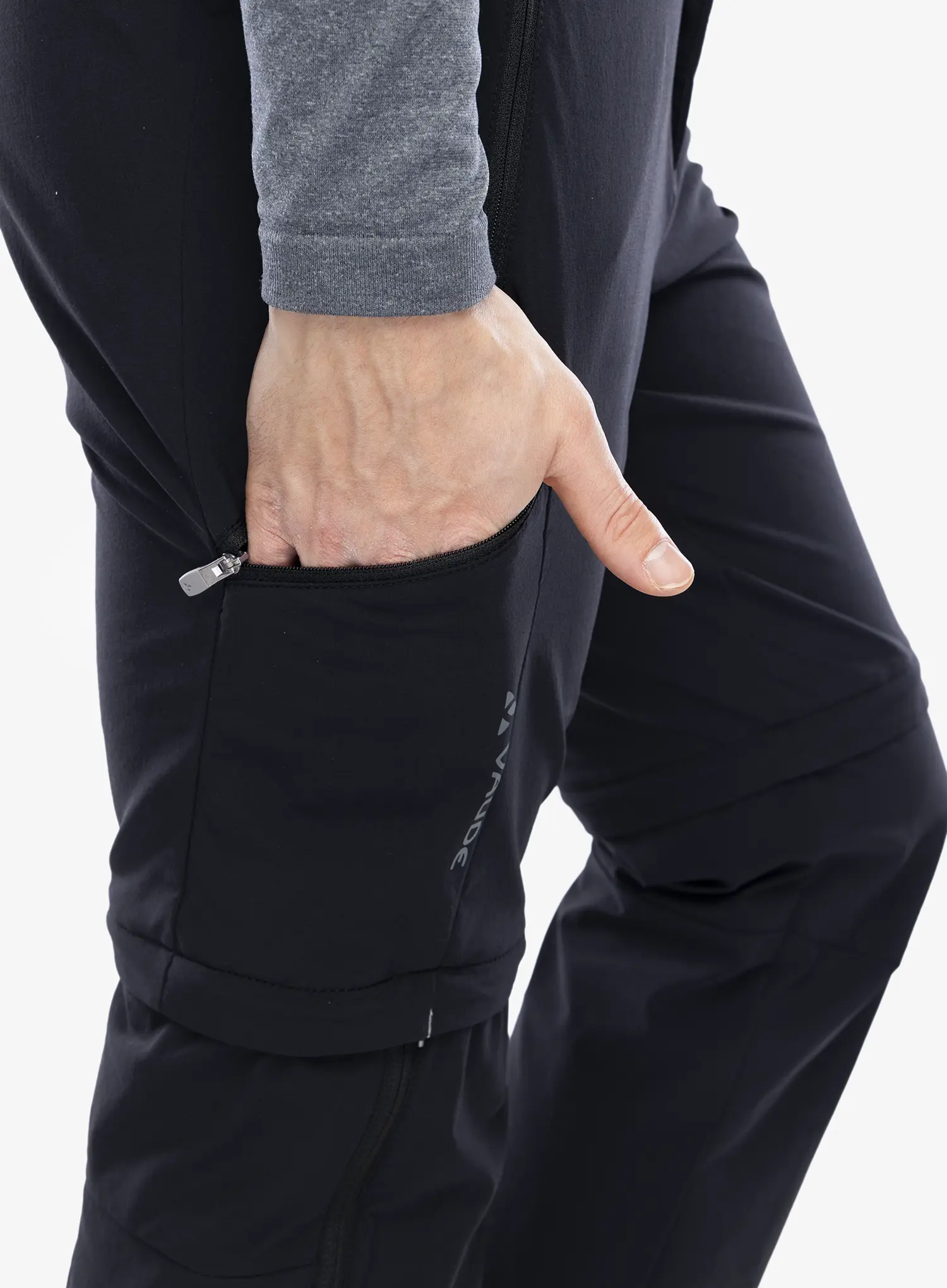 Hlače z odstranljivimi hlačnicami Vaude Farley Stretch T-Zip Pants III - black