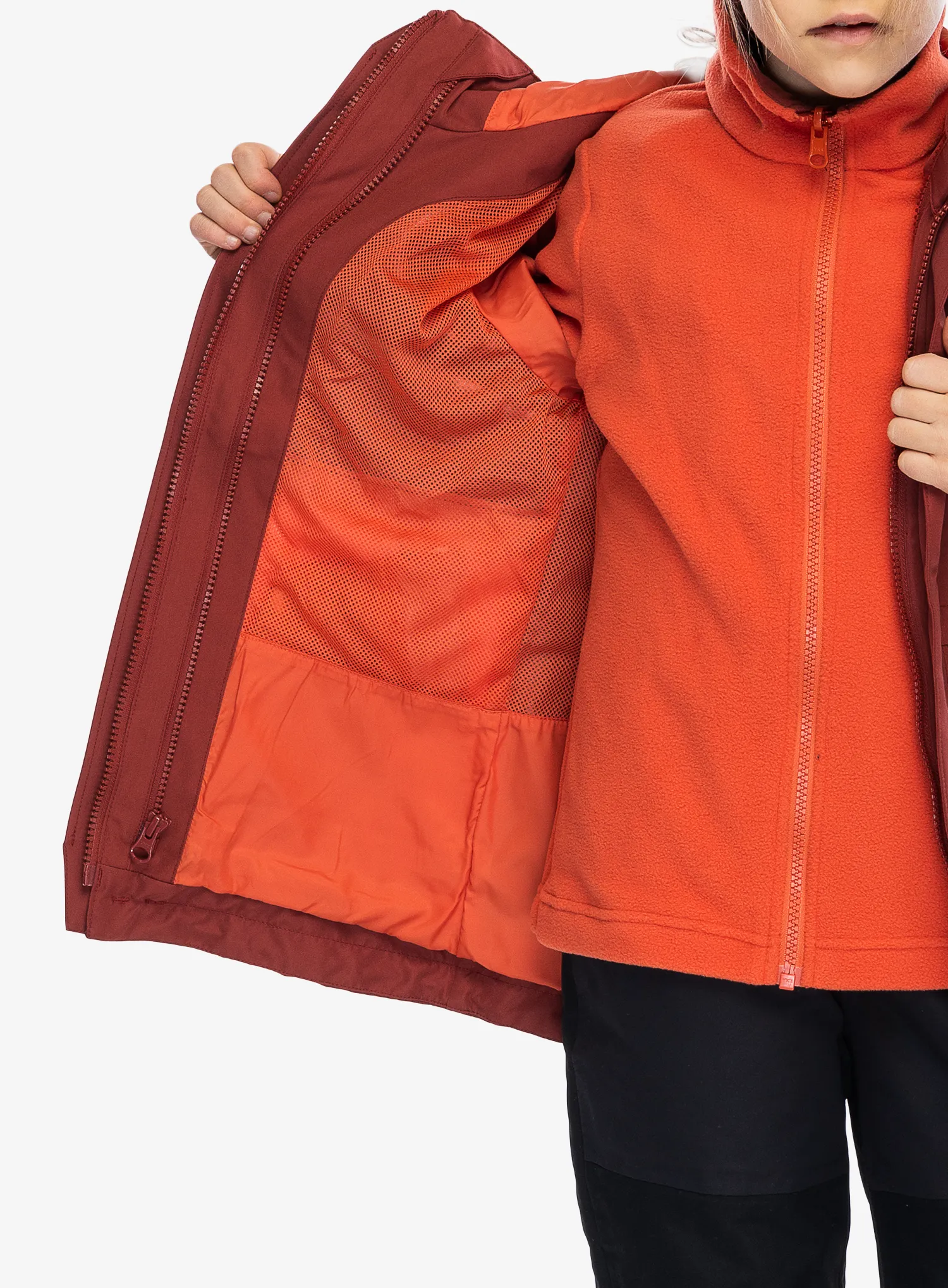 Dekliška jakna Vaude Kids Campfire 3in1 Jacket - redeva