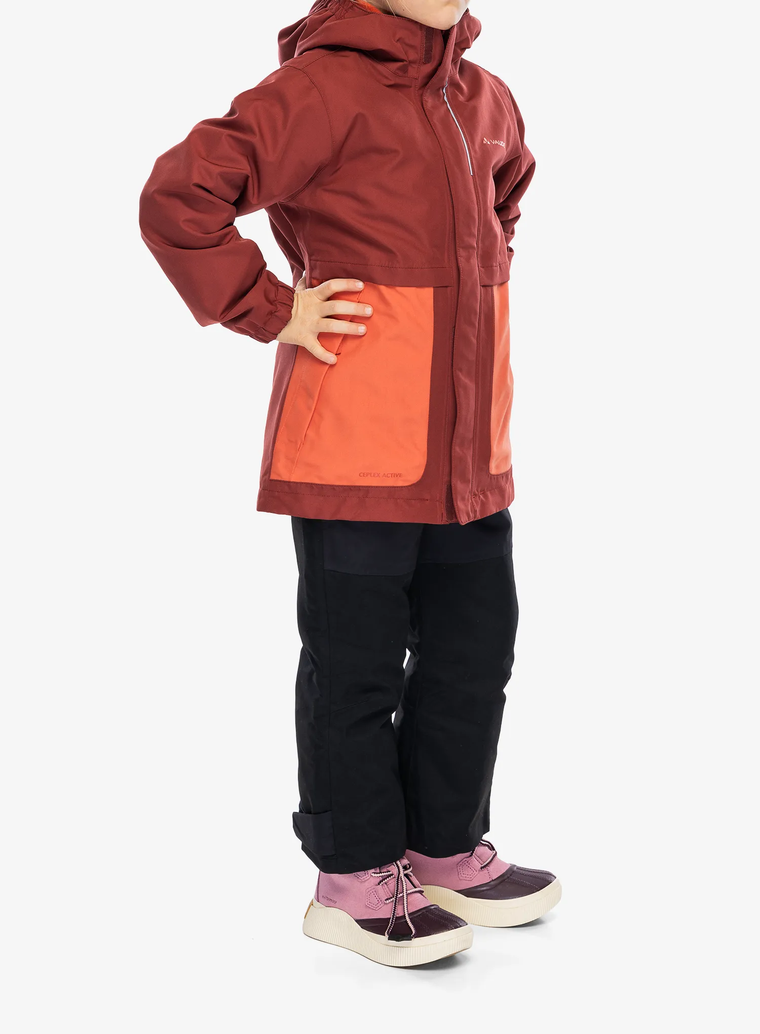 Dekliška jakna Vaude Kids Campfire 3in1 Jacket - redeva