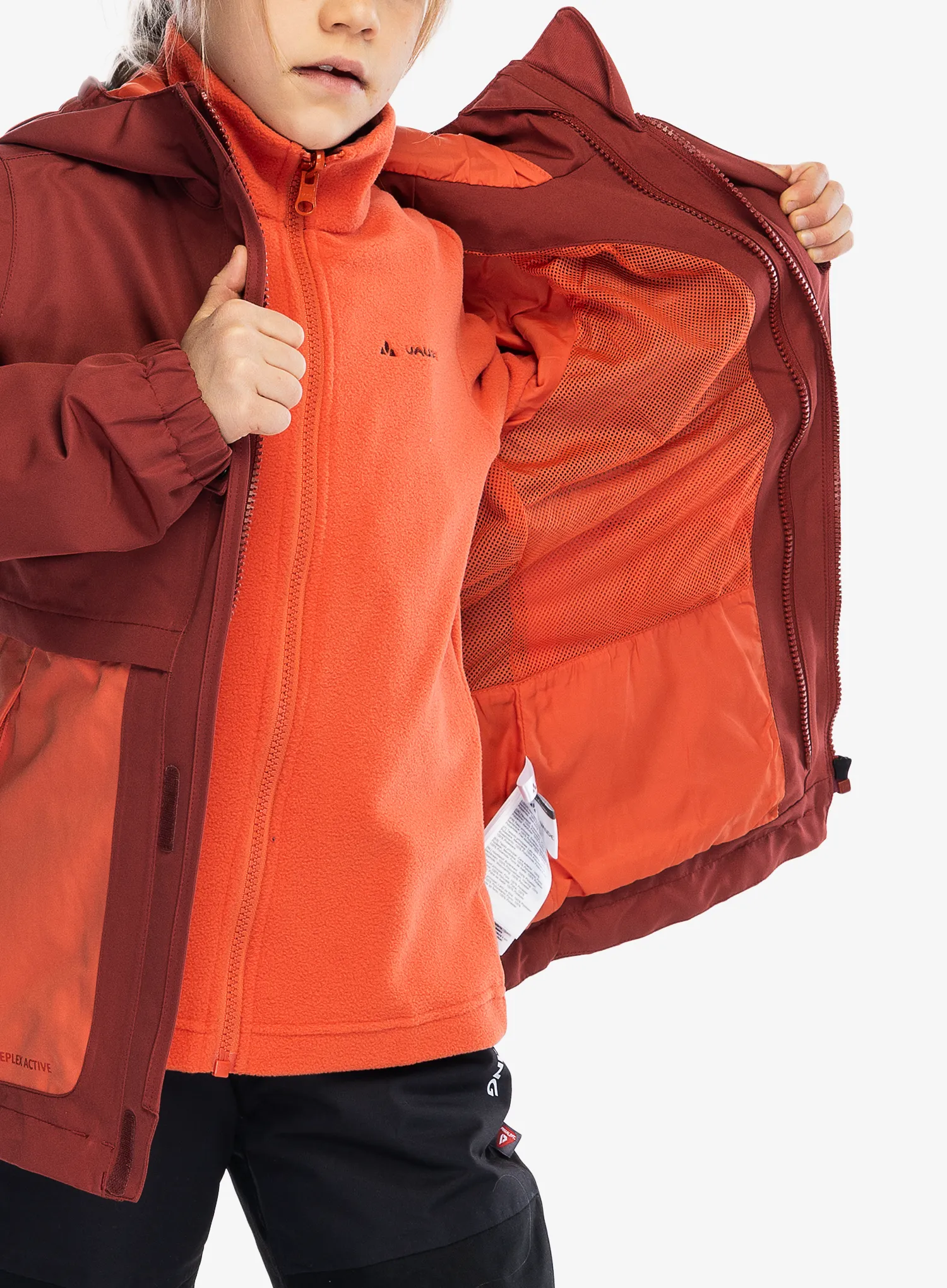 Dekliška jakna Vaude Kids Campfire 3in1 Jacket - redeva