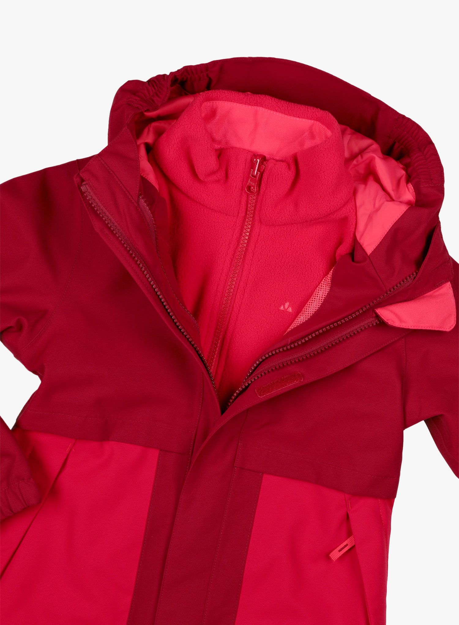 Dekliška jakna Vaude Kids Campfire 3in1 Jacket - salsa