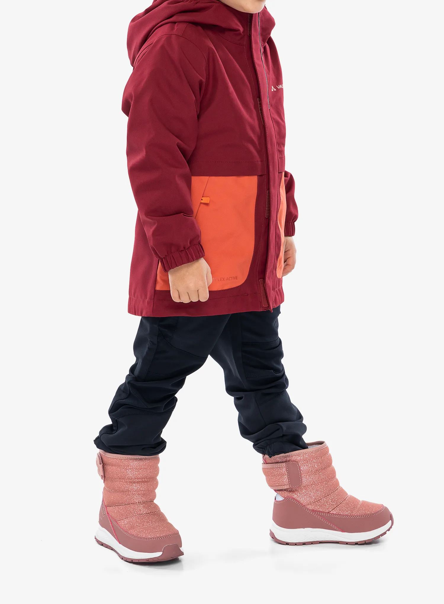 Dekliška jakna Vaude Kids Campfire 3in1 Jacket - salsa/orange