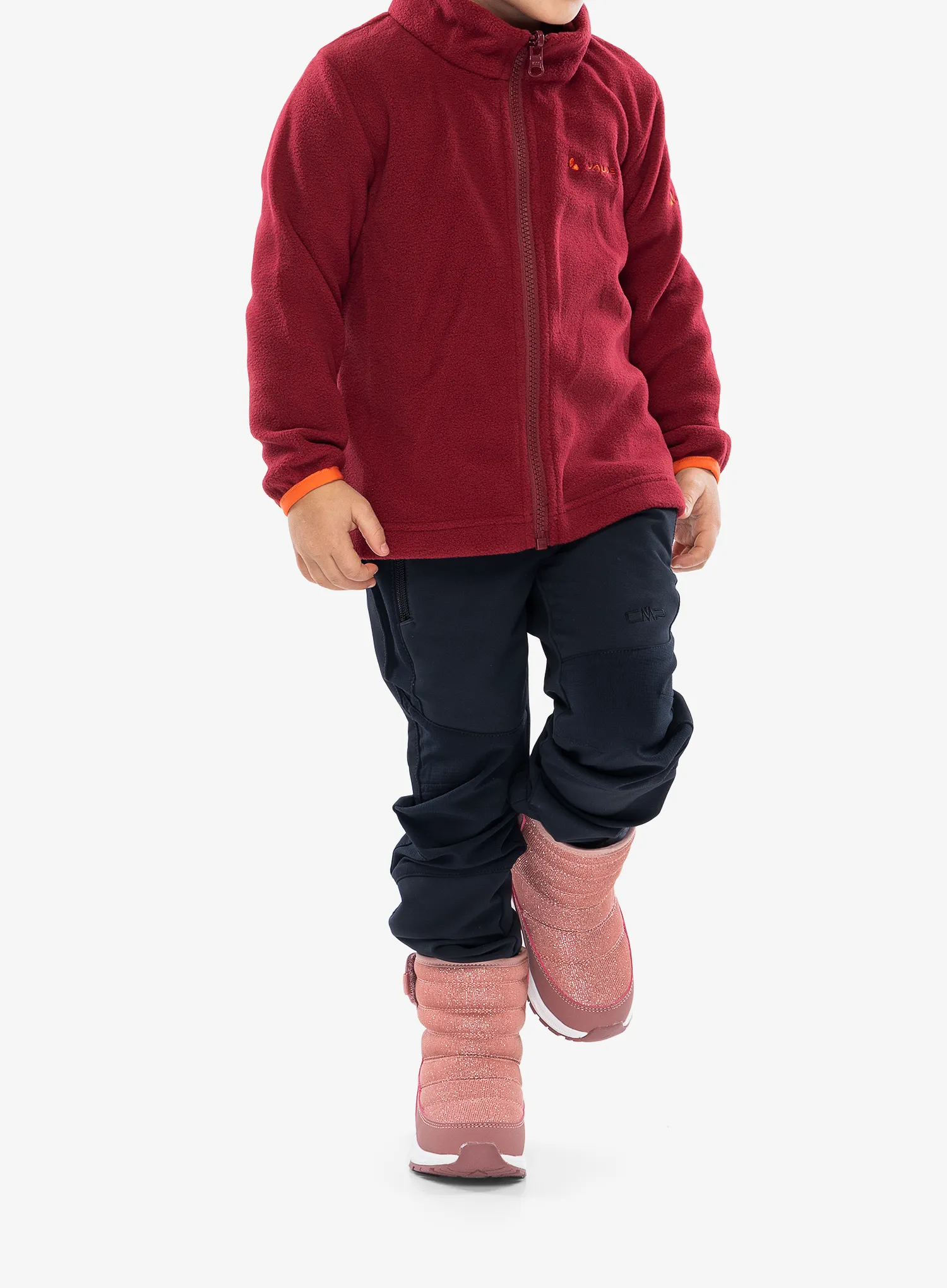 Dekliška jakna Vaude Kids Campfire 3in1 Jacket - salsa/orange