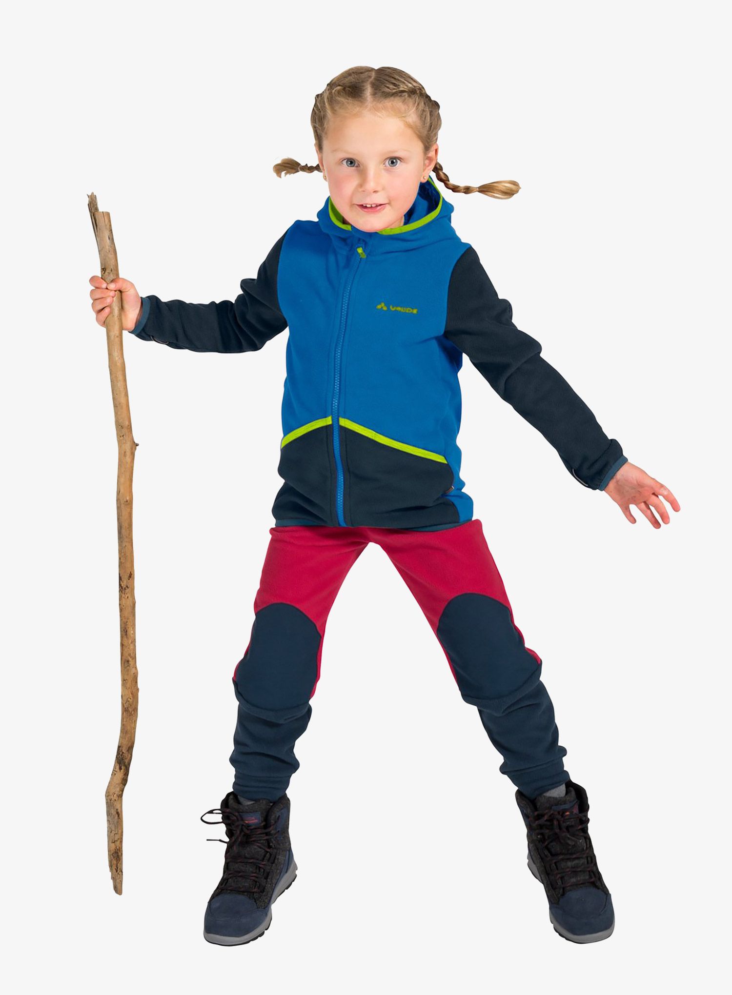 Otroška jopica Vaude Kids Pulex Hooded Jacket - radiate blue/eclipse