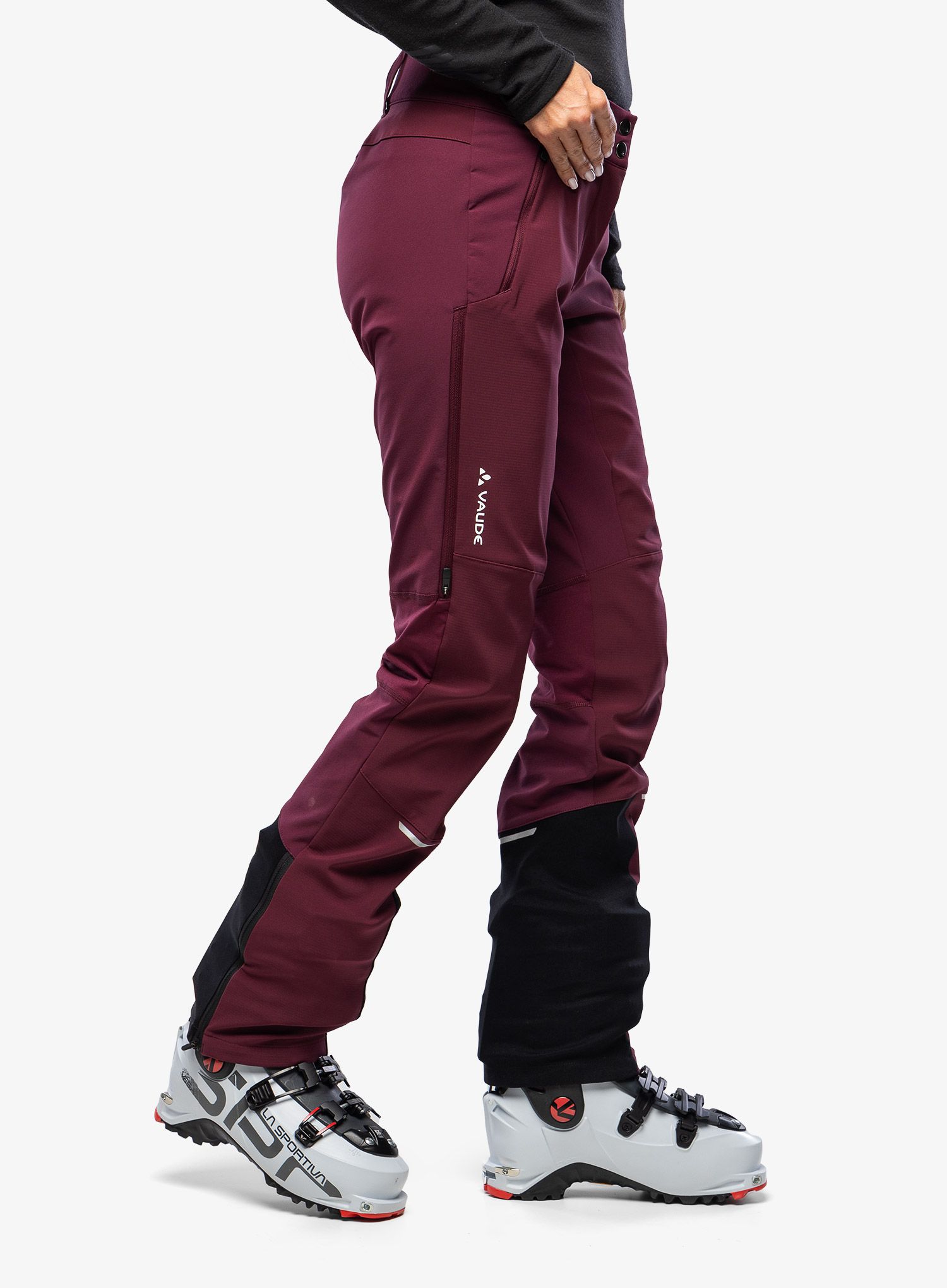 Ženske softshell hlače Vaude Larice Pants IV - cassis