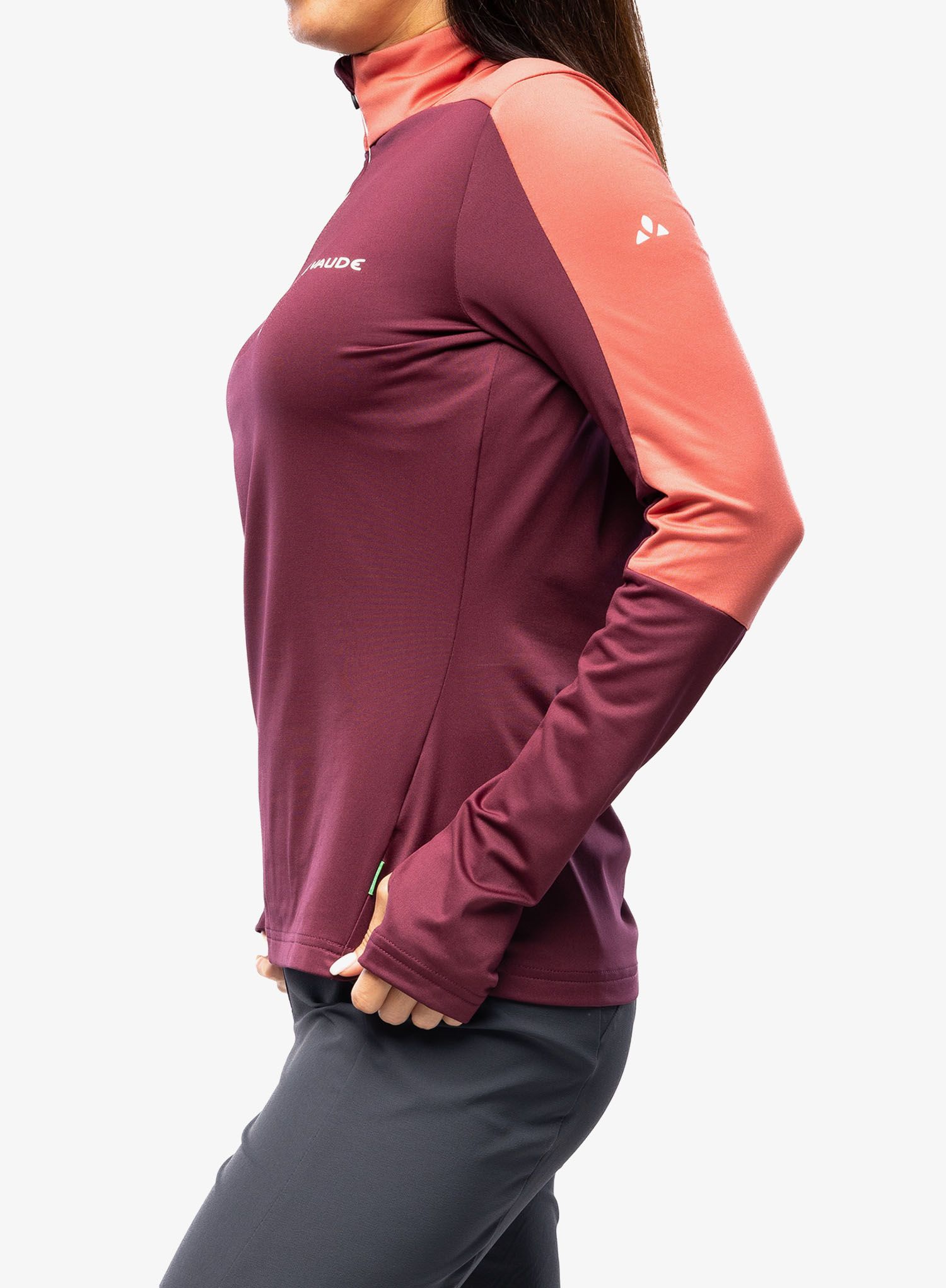 Ženski flis Vaude Livigno Halfzip II - cassis