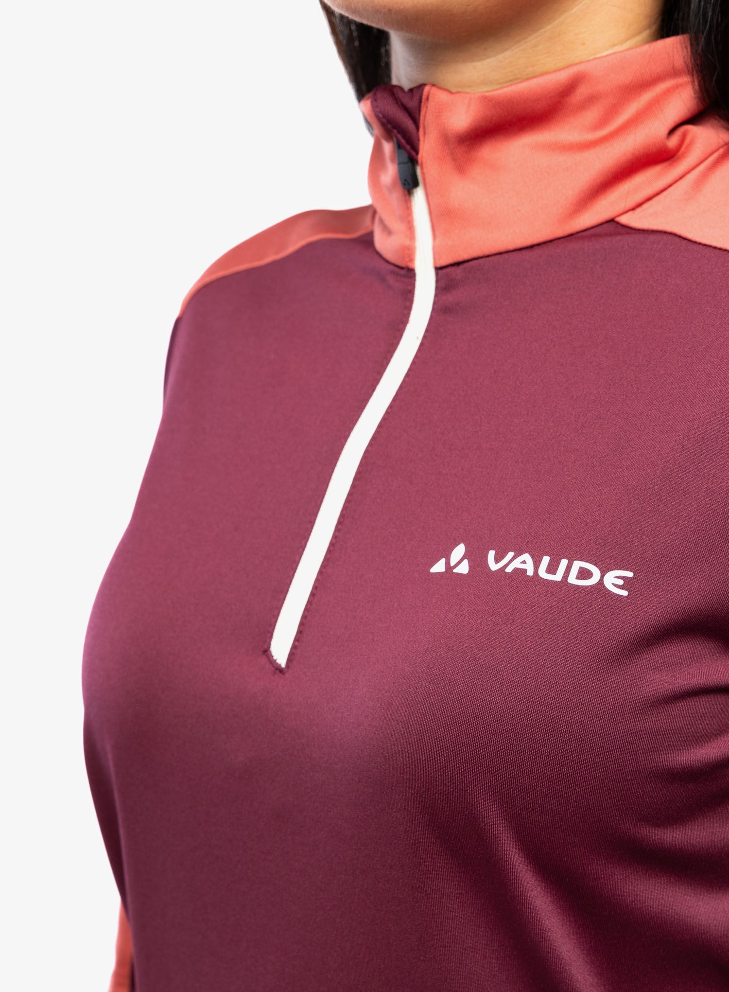 Ženski flis Vaude Livigno Halfzip II - cassis