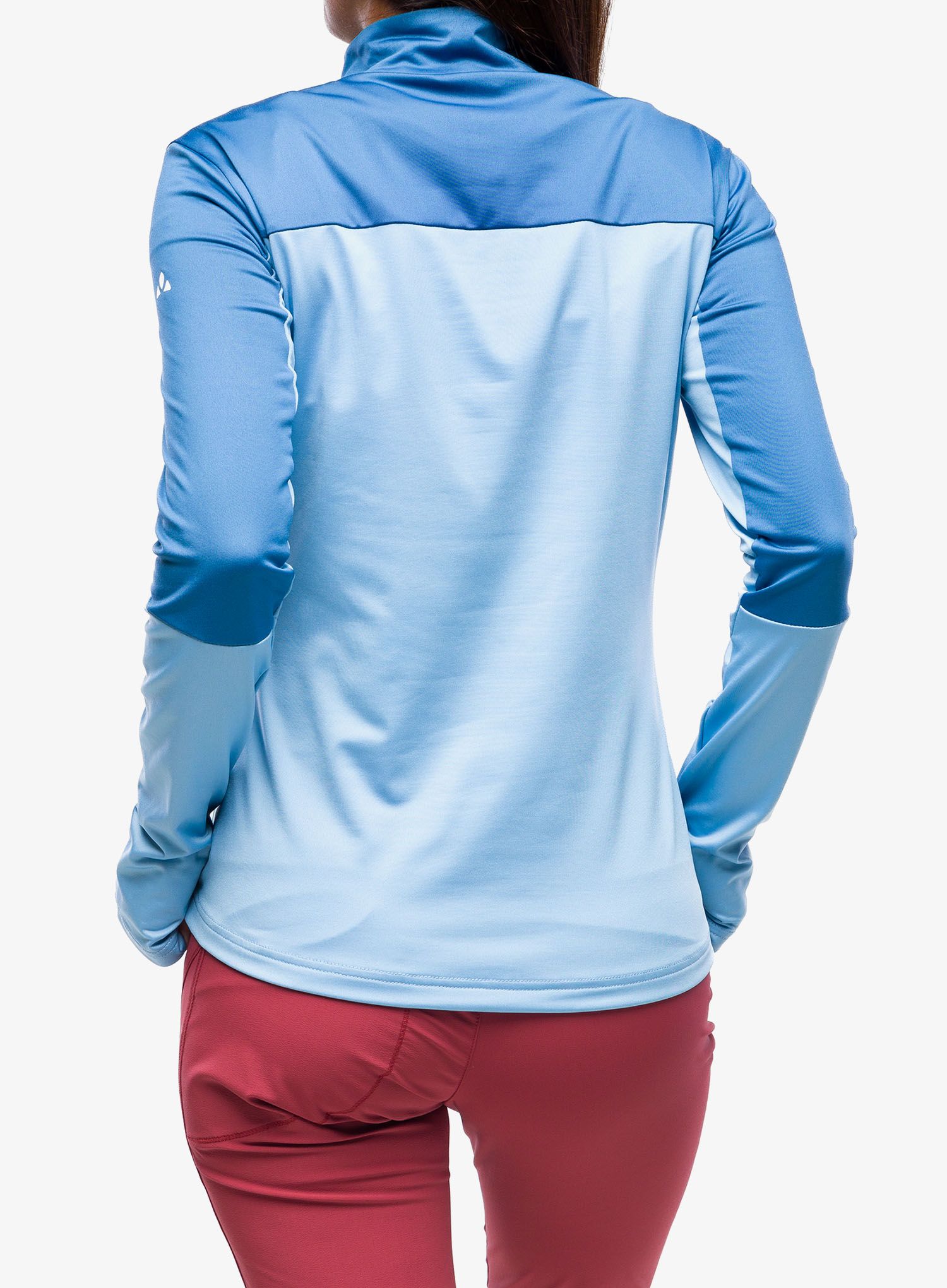 Ženski flis Vaude Livigno Halfzip II - pastel blue