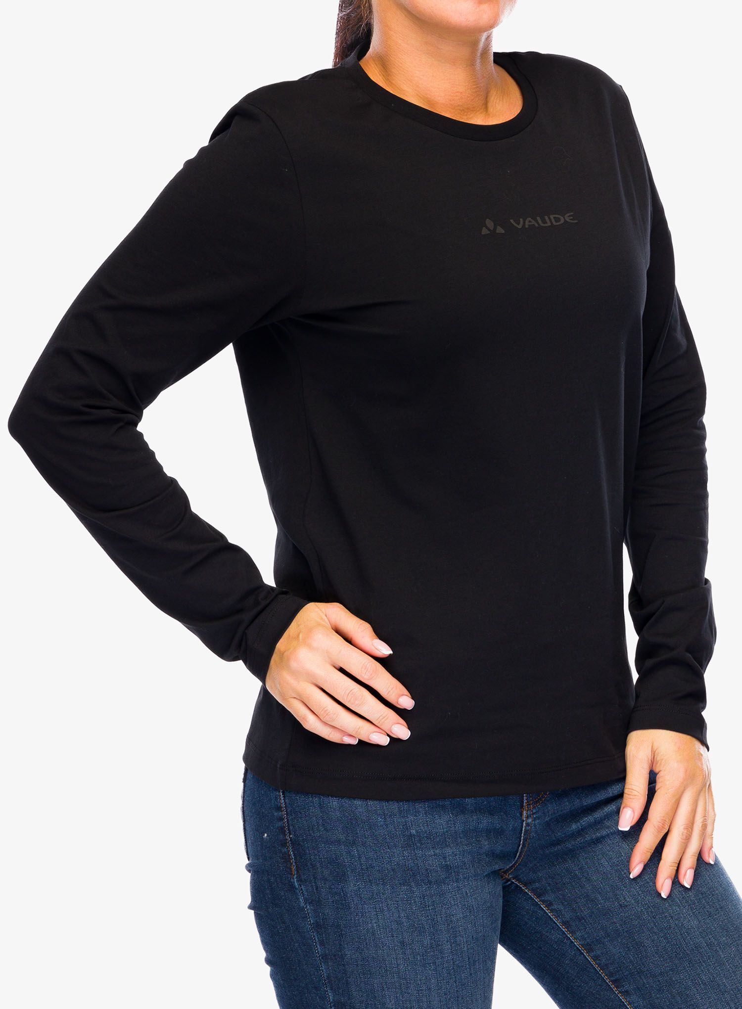 Ženski longsleeve Vaude Logo LS T-Shirt - black
