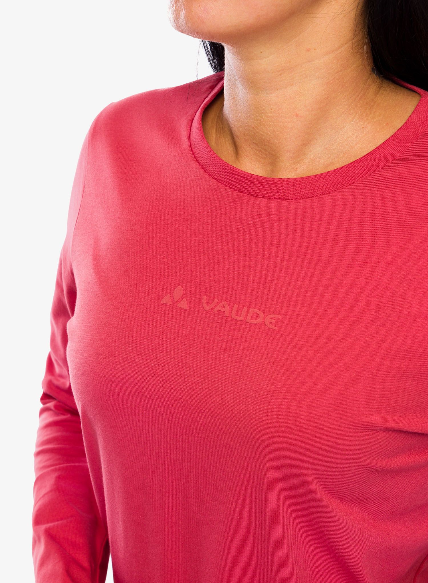 Ženski longsleeve Vaude Logo LS T-Shirt - brick