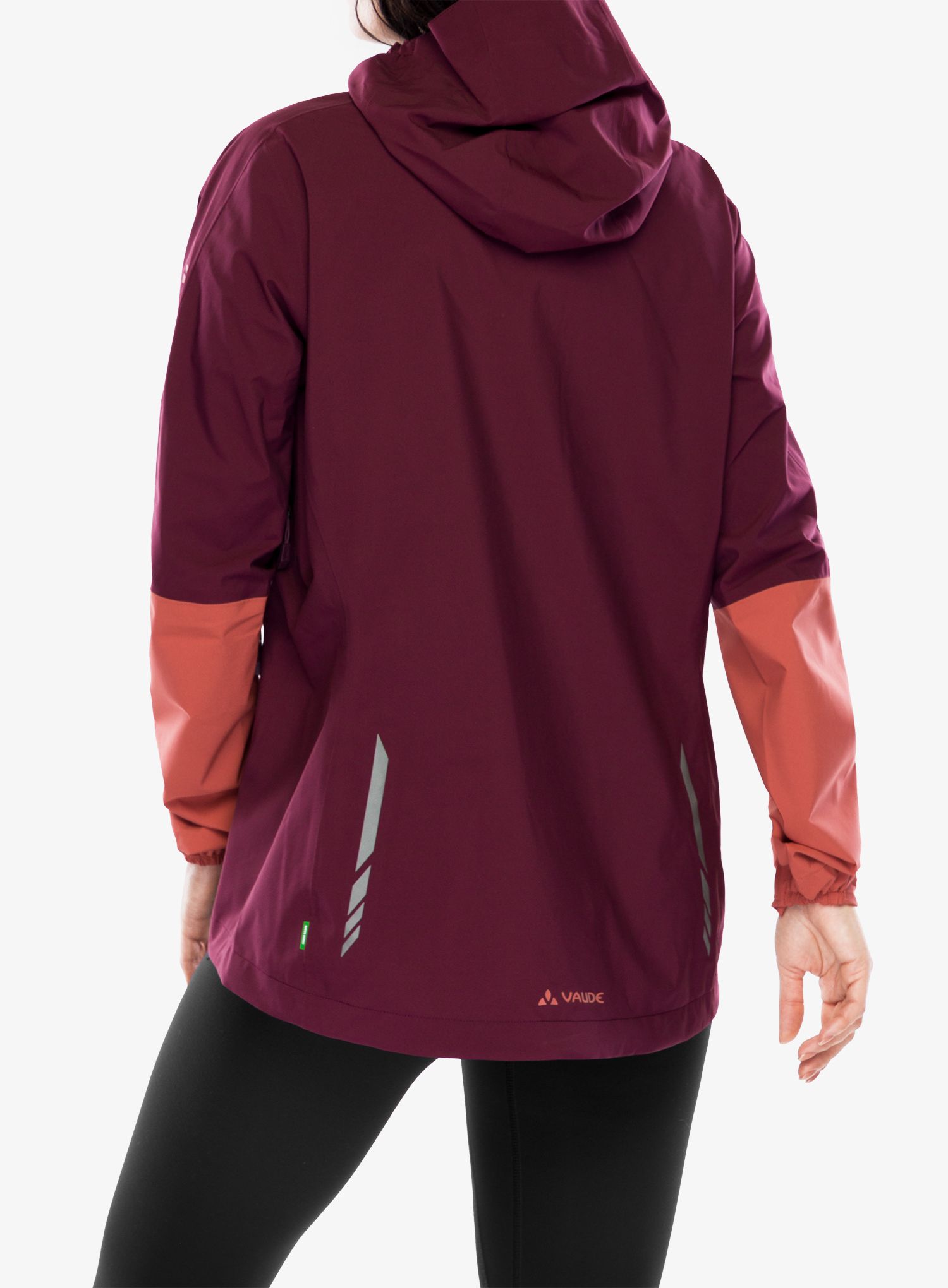 Ženska nepremočljiva jakna Vaude Moab Rain Jacket II - cassis uni