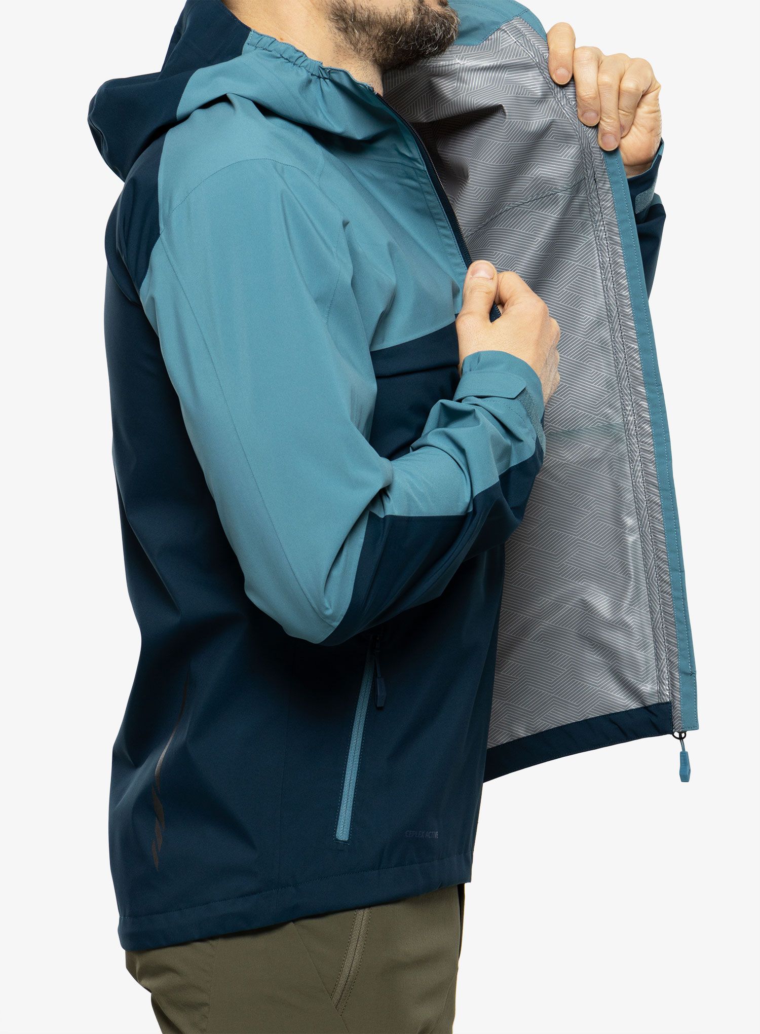 Nepremočljiva jakna Vaude Moab Rain Jacket - dark sea uni