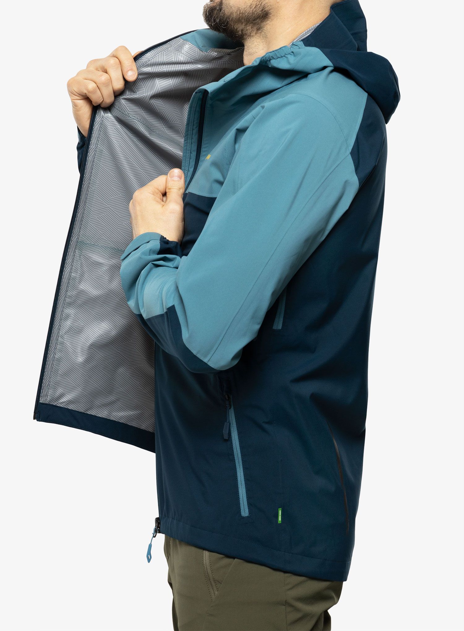 Nepremočljiva jakna Vaude Moab Rain Jacket - dark sea uni