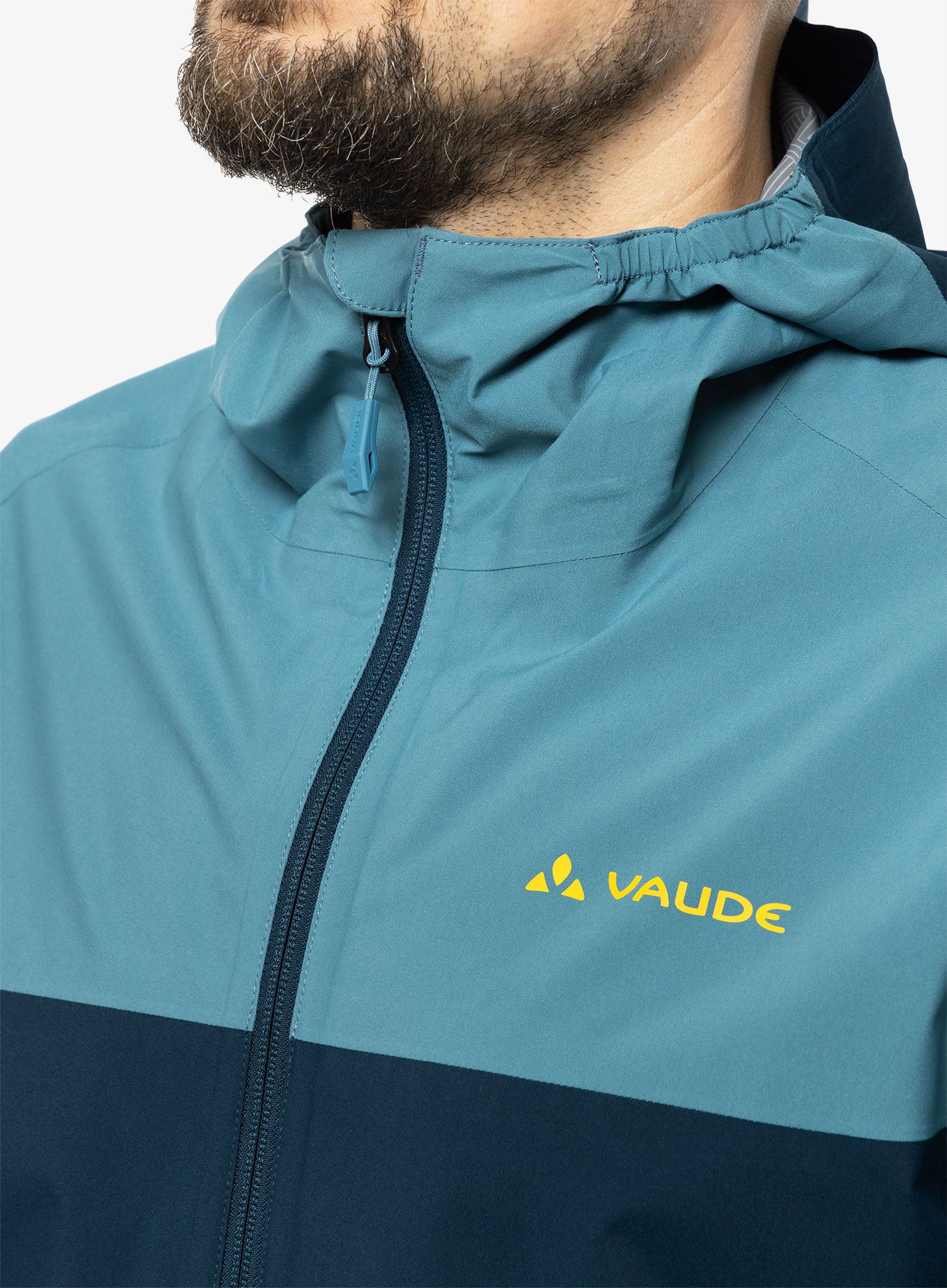 Nepremočljiva jakna Vaude Moab Rain Jacket - dark sea uni