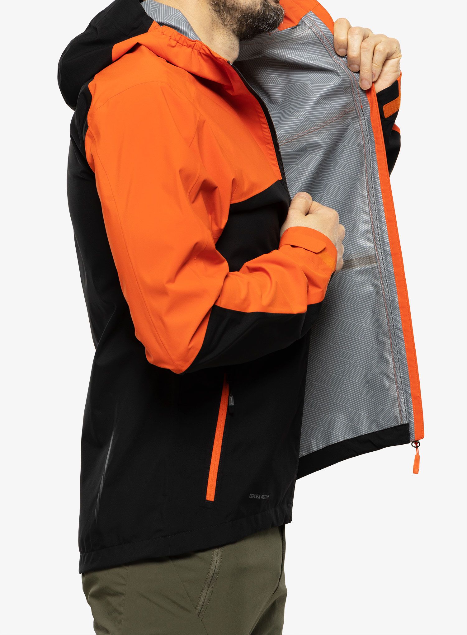 Nepremočljiva jakna Vaude Moab Rain Jacket - glowing red
